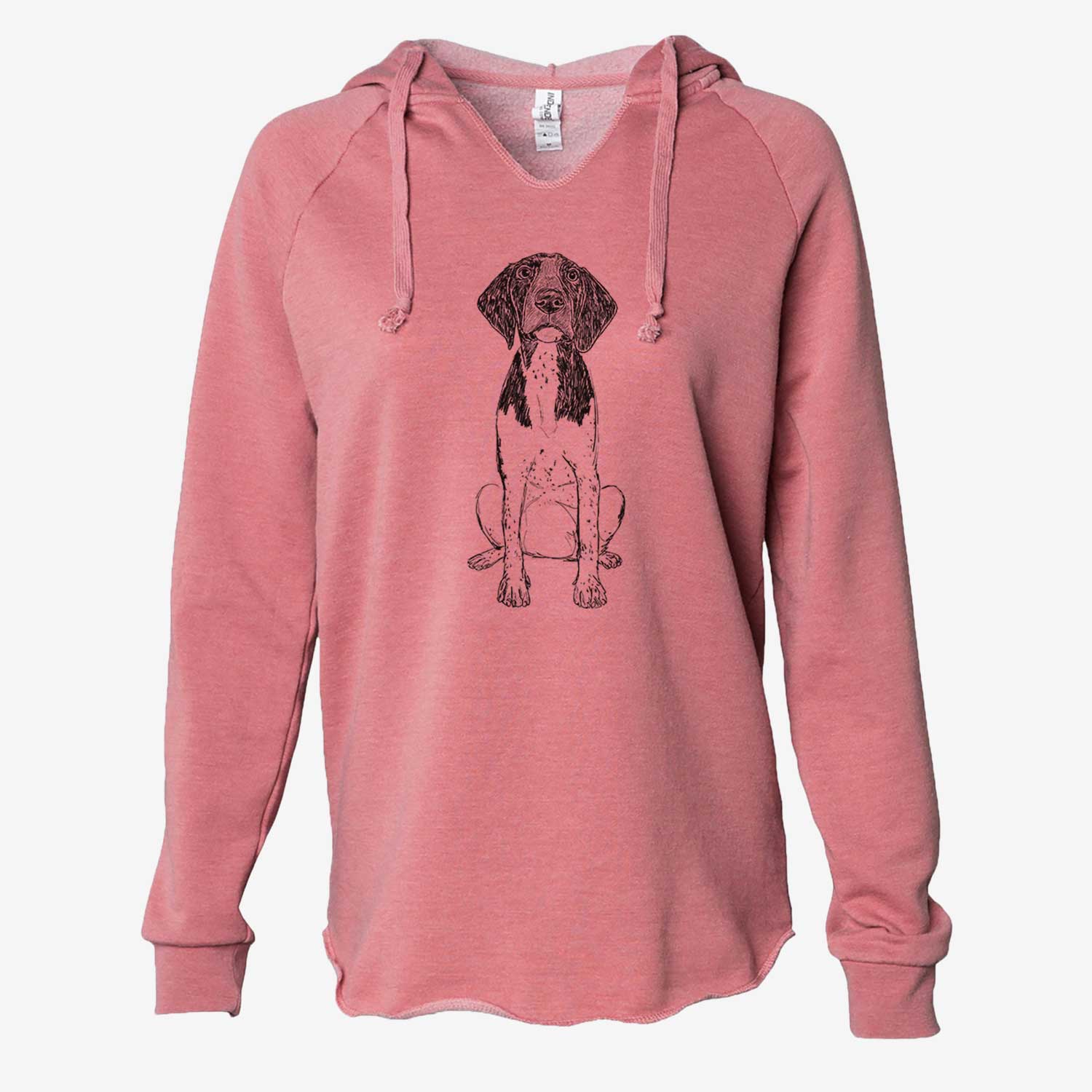 Doodled Winchester the German Shorthaired Pointer Puppy - Cali Wave Hooded Sweatshirt