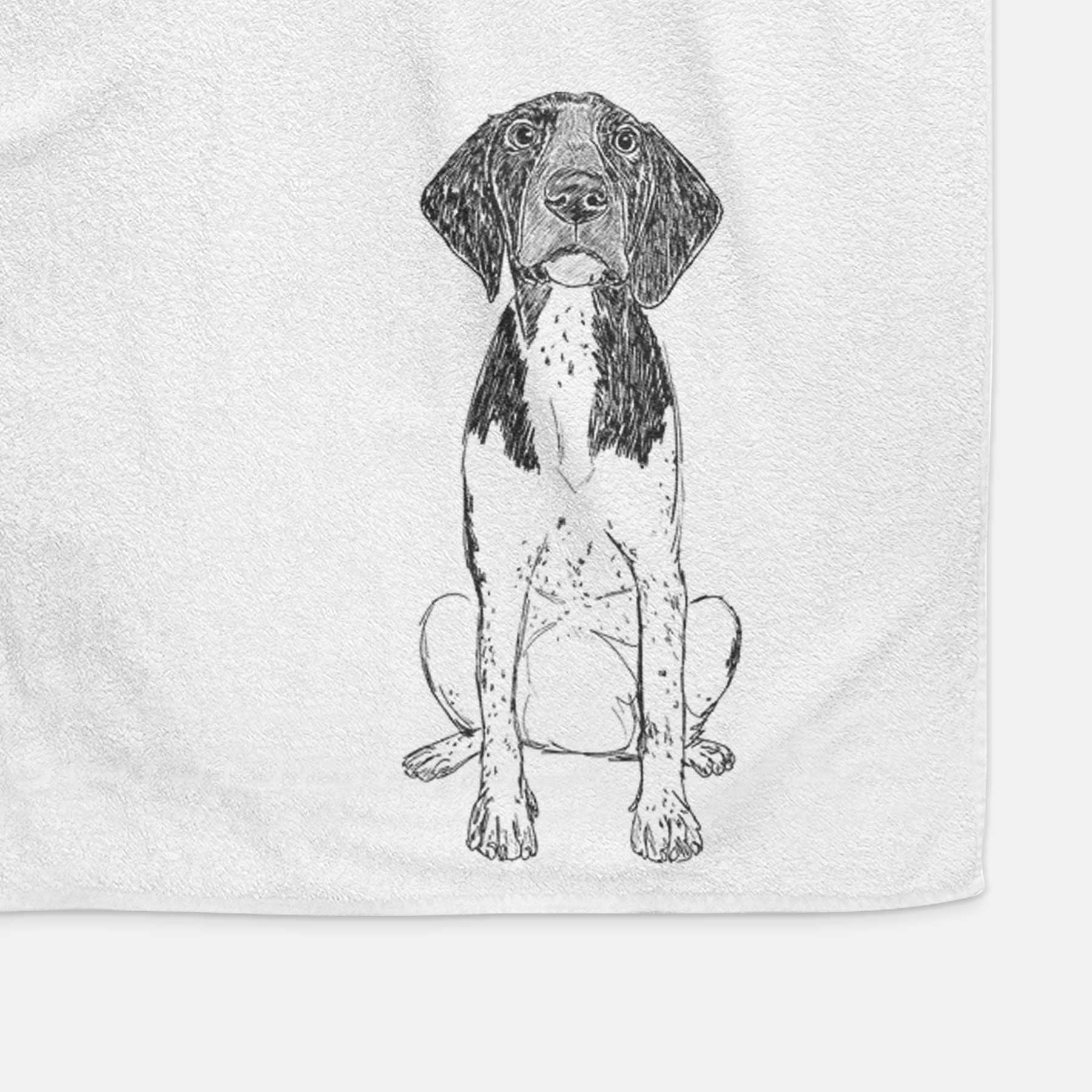 Doodled Winchester the German Shorthaired Pointer Decorative Hand Towel