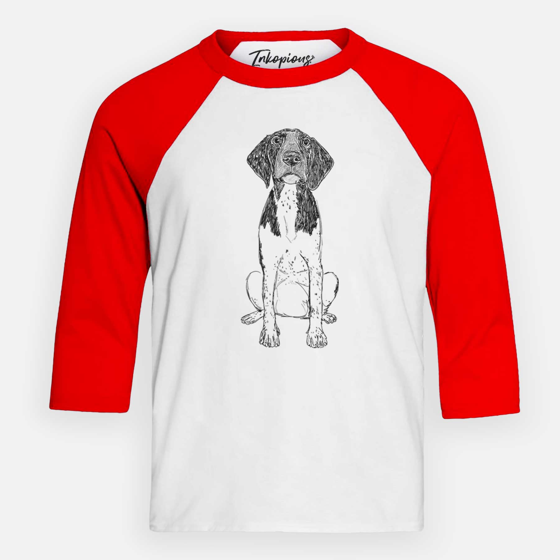 Doodled Winchester the German Shorthaired Pointer - Youth 3/4 Long Sleeve