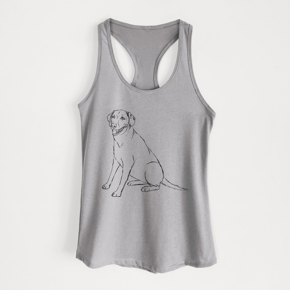 Doodled Winston the Labmaraner - Women's Racerback Tanktop