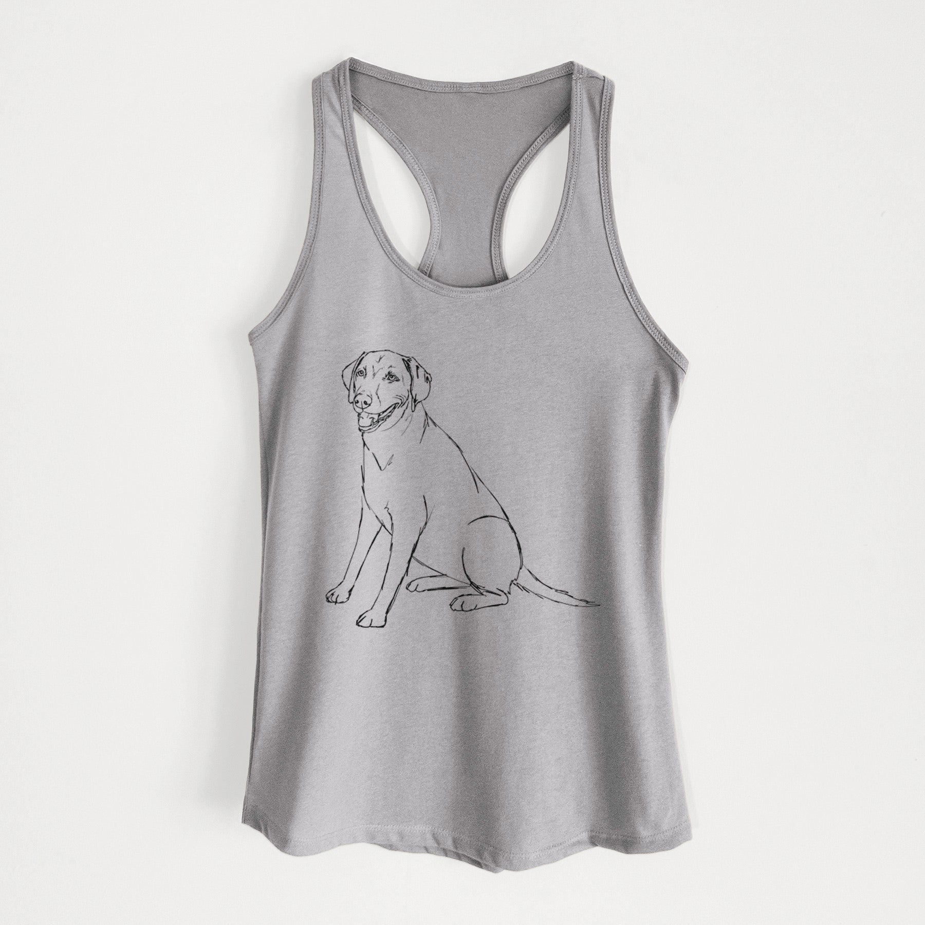 Doodled Winston the Labmaraner - Women's Racerback Tanktop