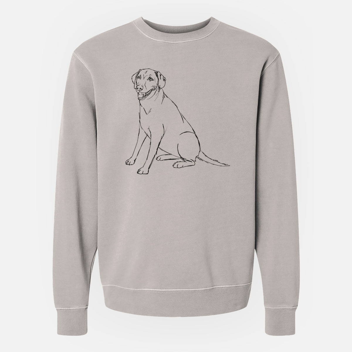 Doodled Winston the Labmaraner - Unisex Pigment Dyed Crew Sweatshirt