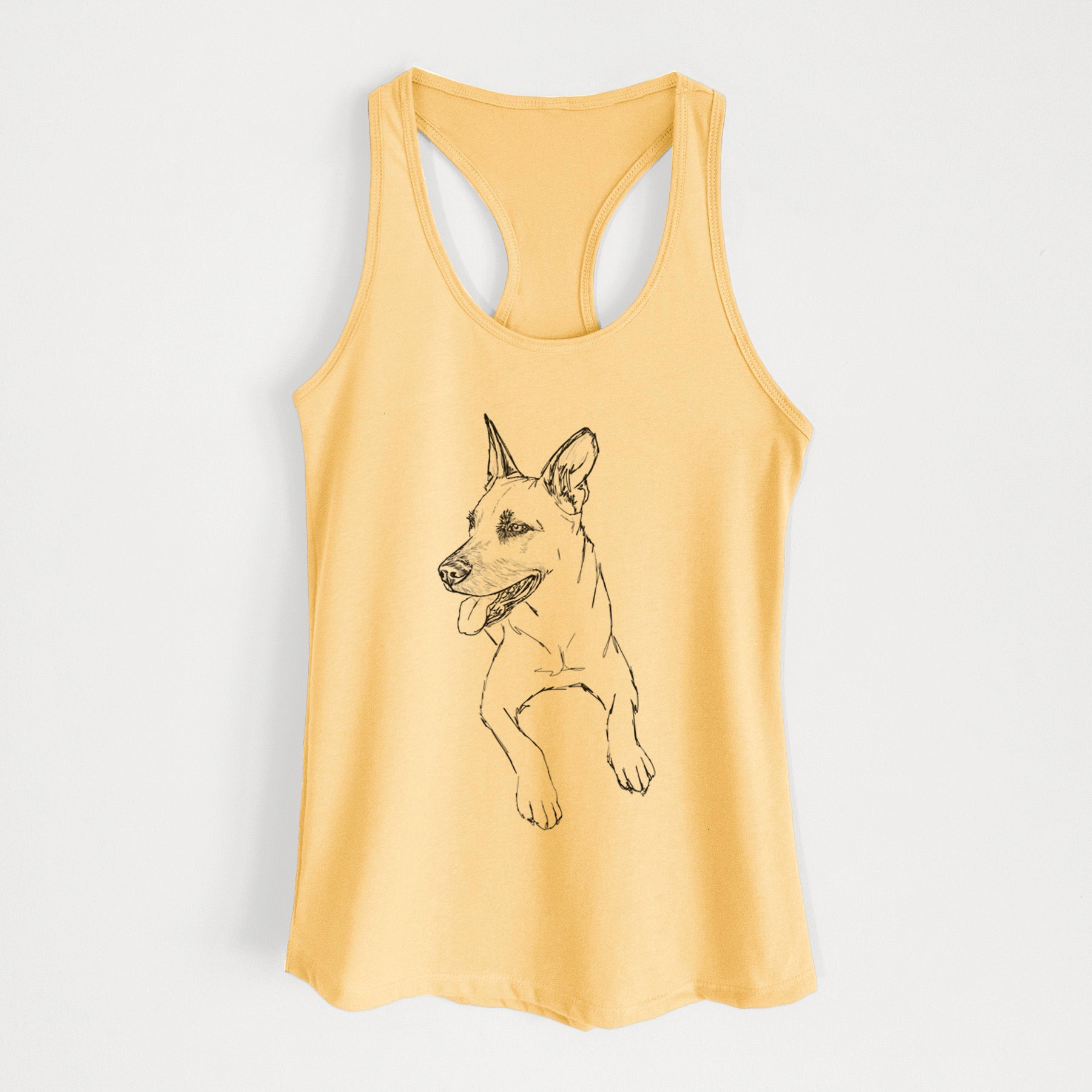 Doodled Winston the Mixed Breed - Women's Racerback Tanktop