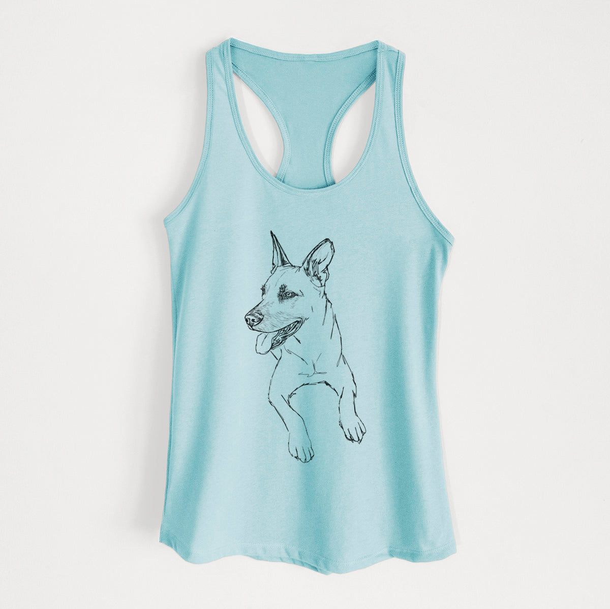 Doodled Winston the Mixed Breed - Women&#39;s Racerback Tanktop