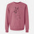 Doodled Winston the Mixed Breed - Unisex Pigment Dyed Crew Sweatshirt