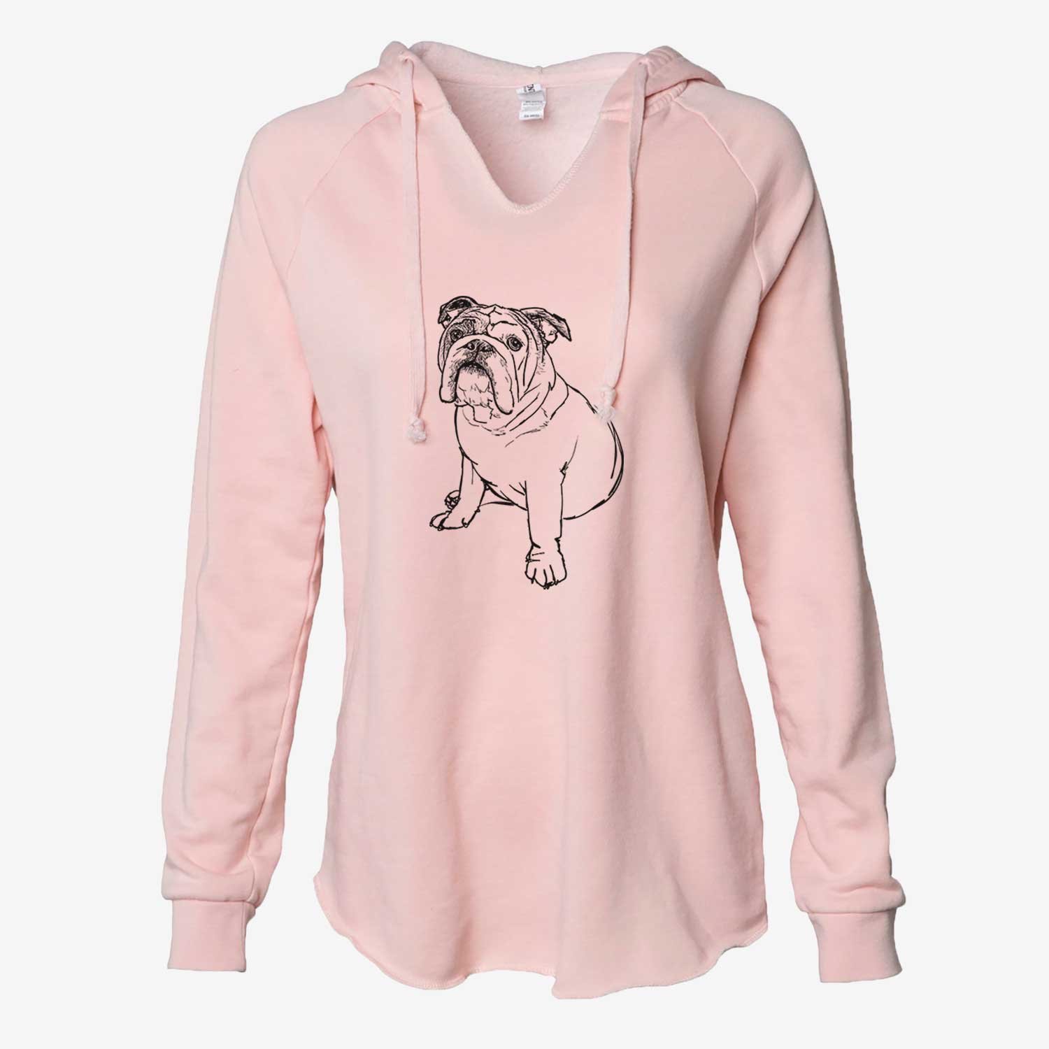 Doodled Yogi the English Bulldog - Cali Wave Hooded Sweatshirt