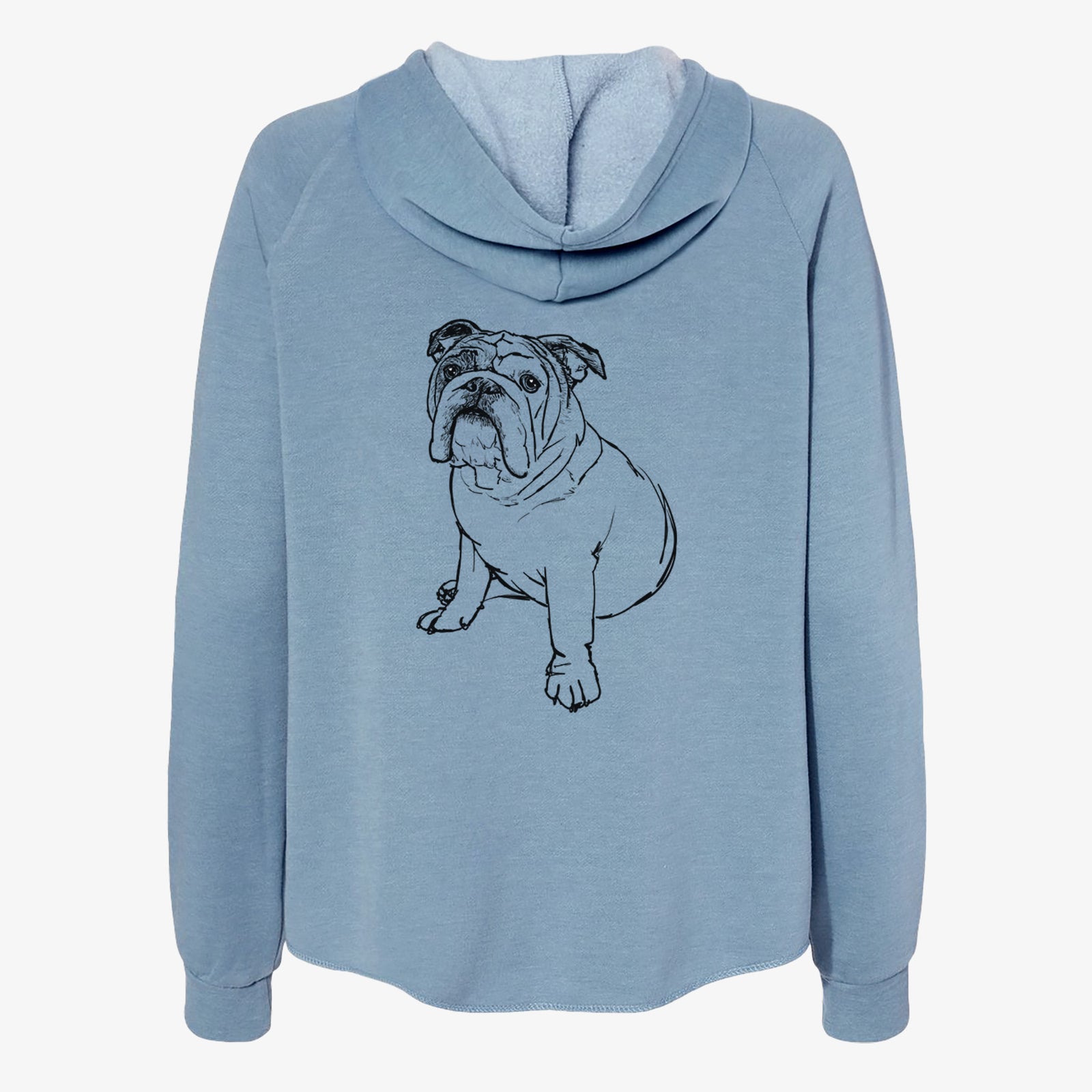 Doodled Yogi the English Bulldog - Women's Cali Wave Zip-Up Sweatshirt