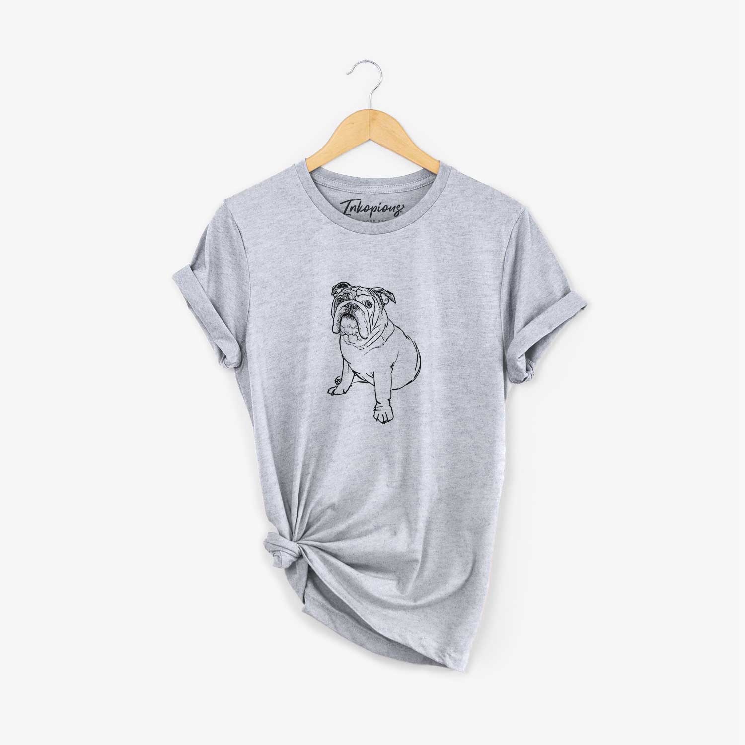 Doodled Yogi the English Bulldog - Unisex Crewneck