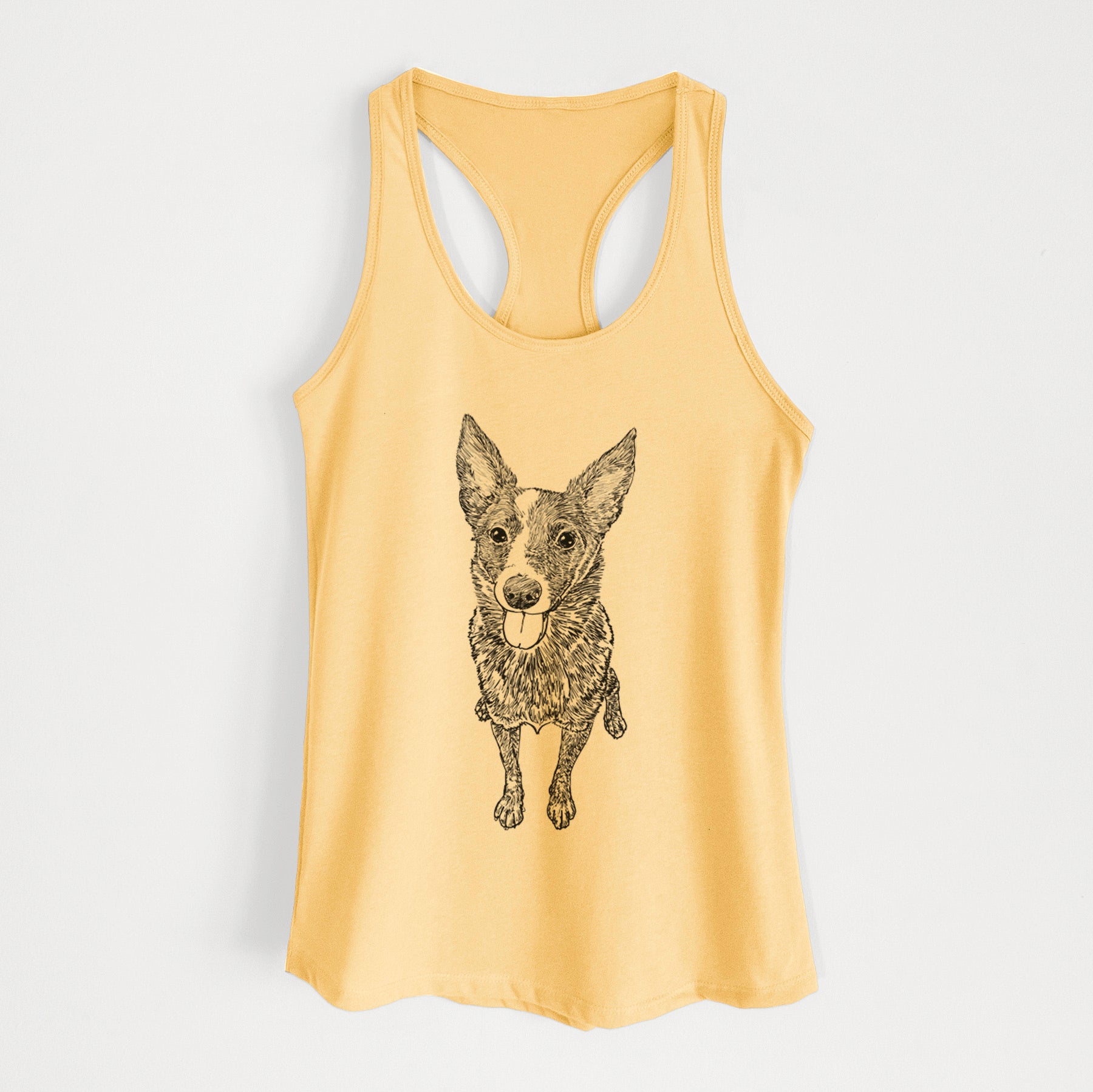 Doodled Zane the Australian Cattle Dog - Women's Racerback Tanktop