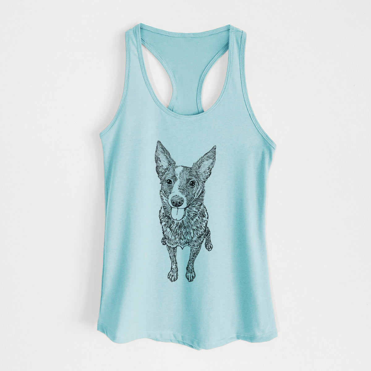 Doodled Zane the Australian Cattle Dog - Women&#39;s Racerback Tanktop