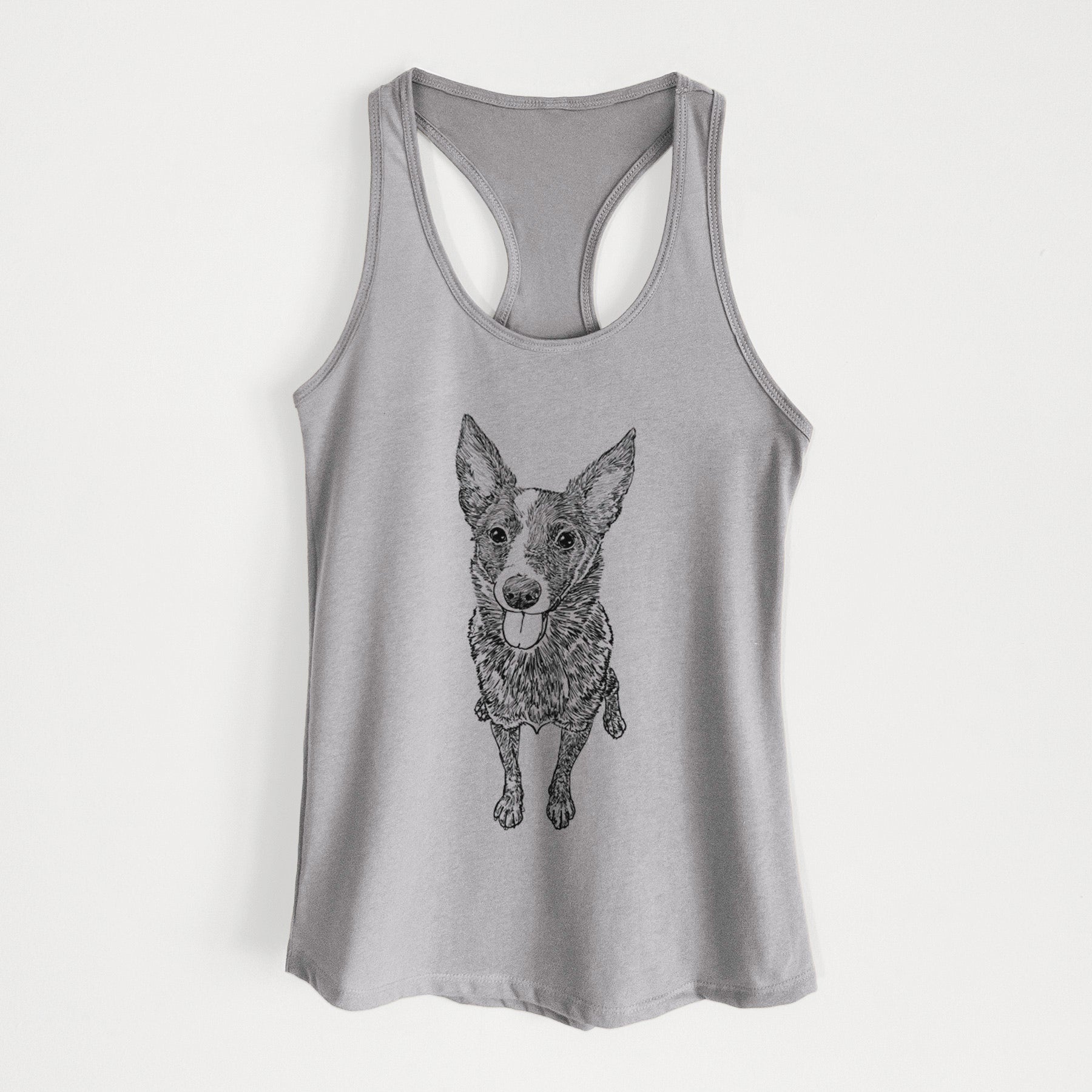 Doodled Zane the Australian Cattle Dog - Women's Racerback Tanktop