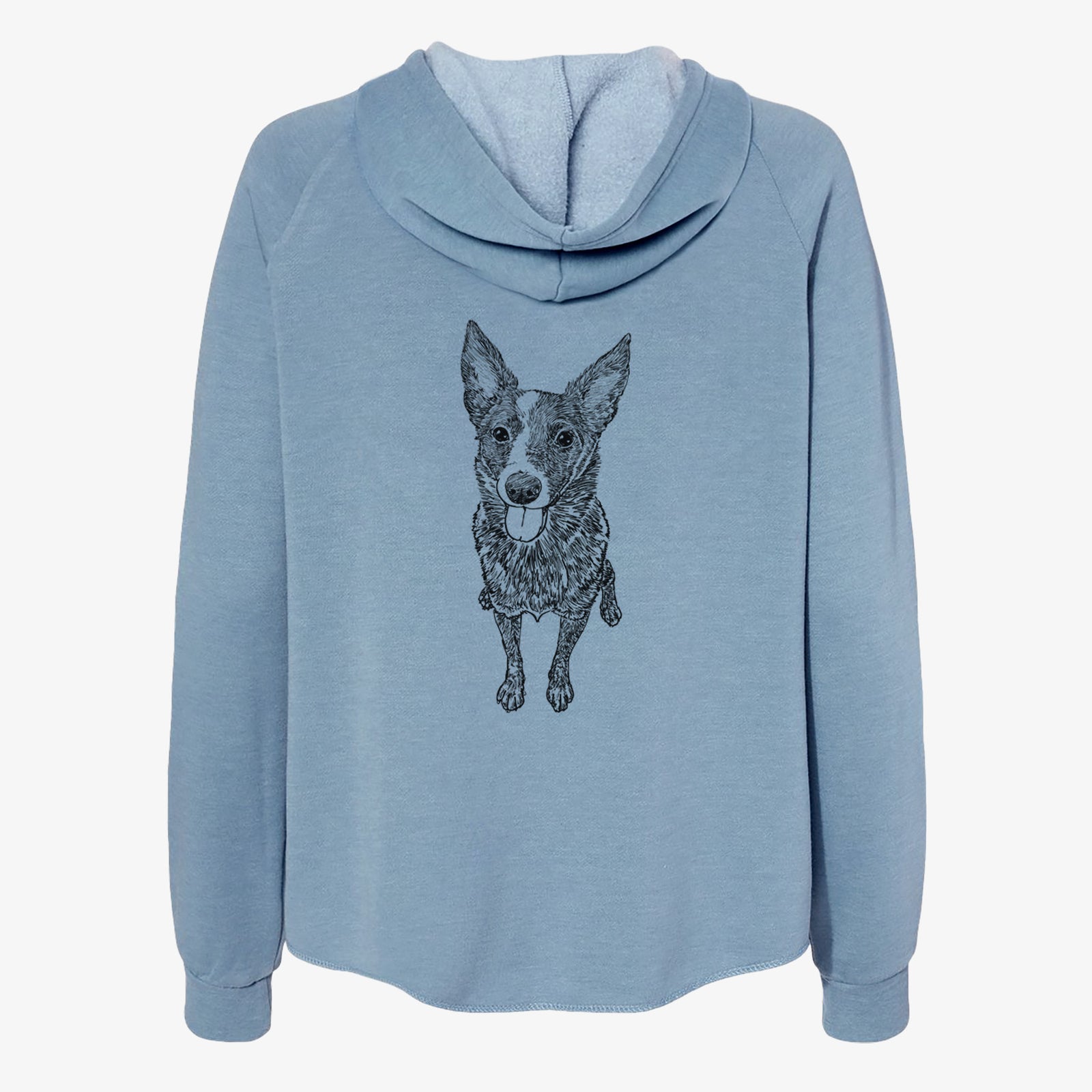 Doodled Zane the Australian Cattle Dog - Women's Cali Wave Zip-Up Sweatshirt