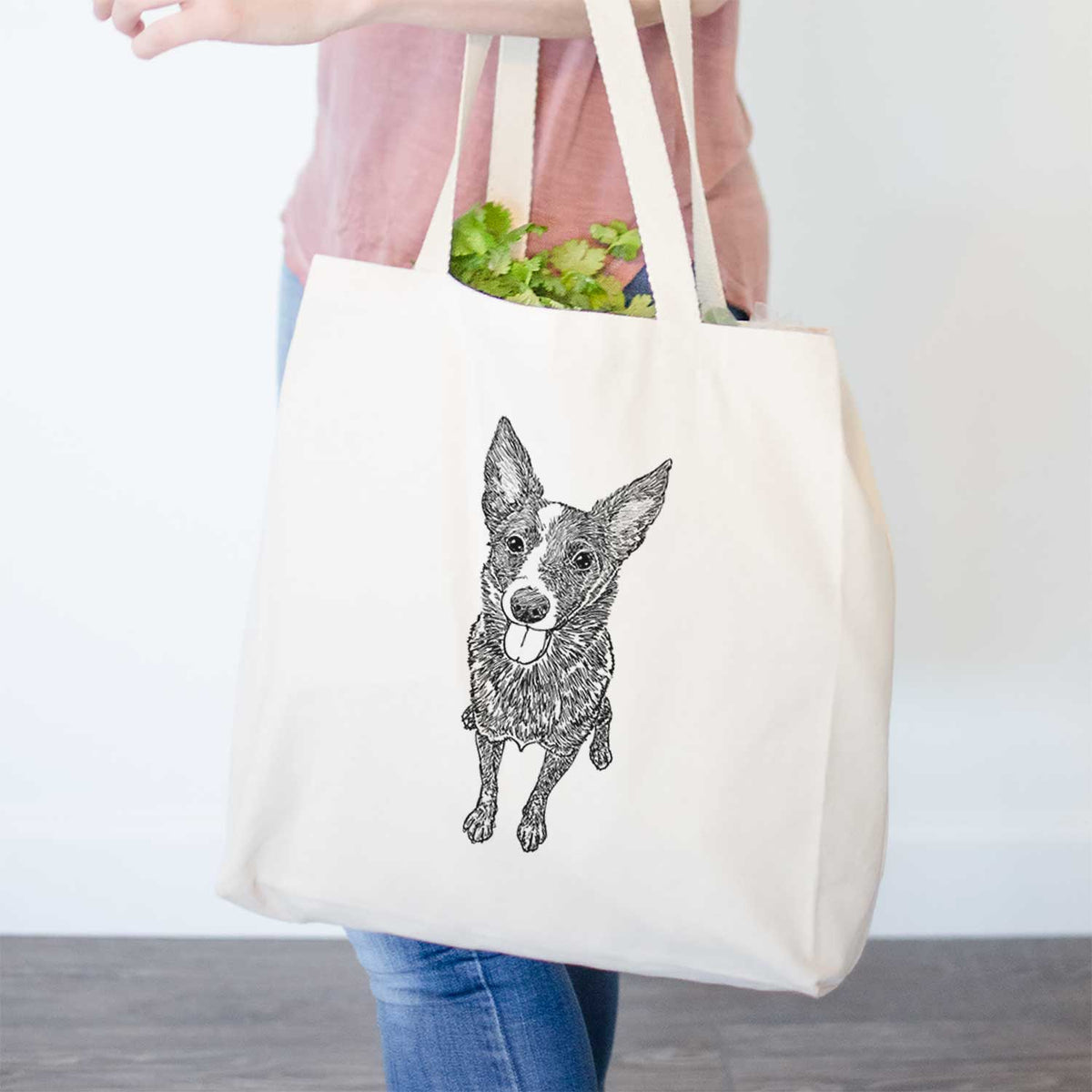 Doodled Zane the Australian Cattle Dog - Tote Bag