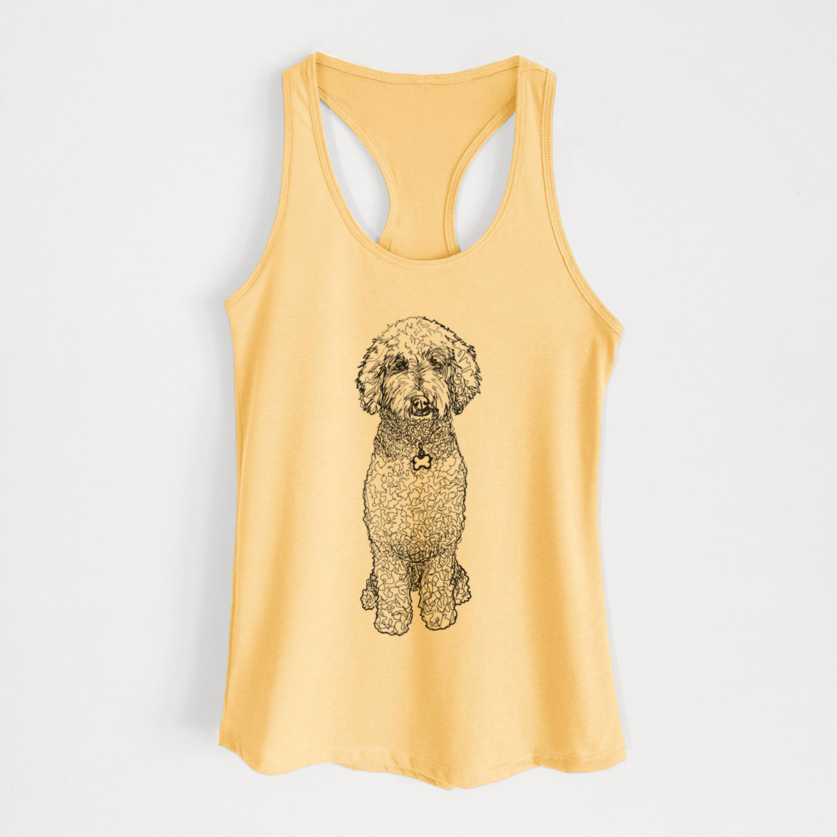 Doodled Zoe the Standard Poodle - Women's Racerback Tanktop