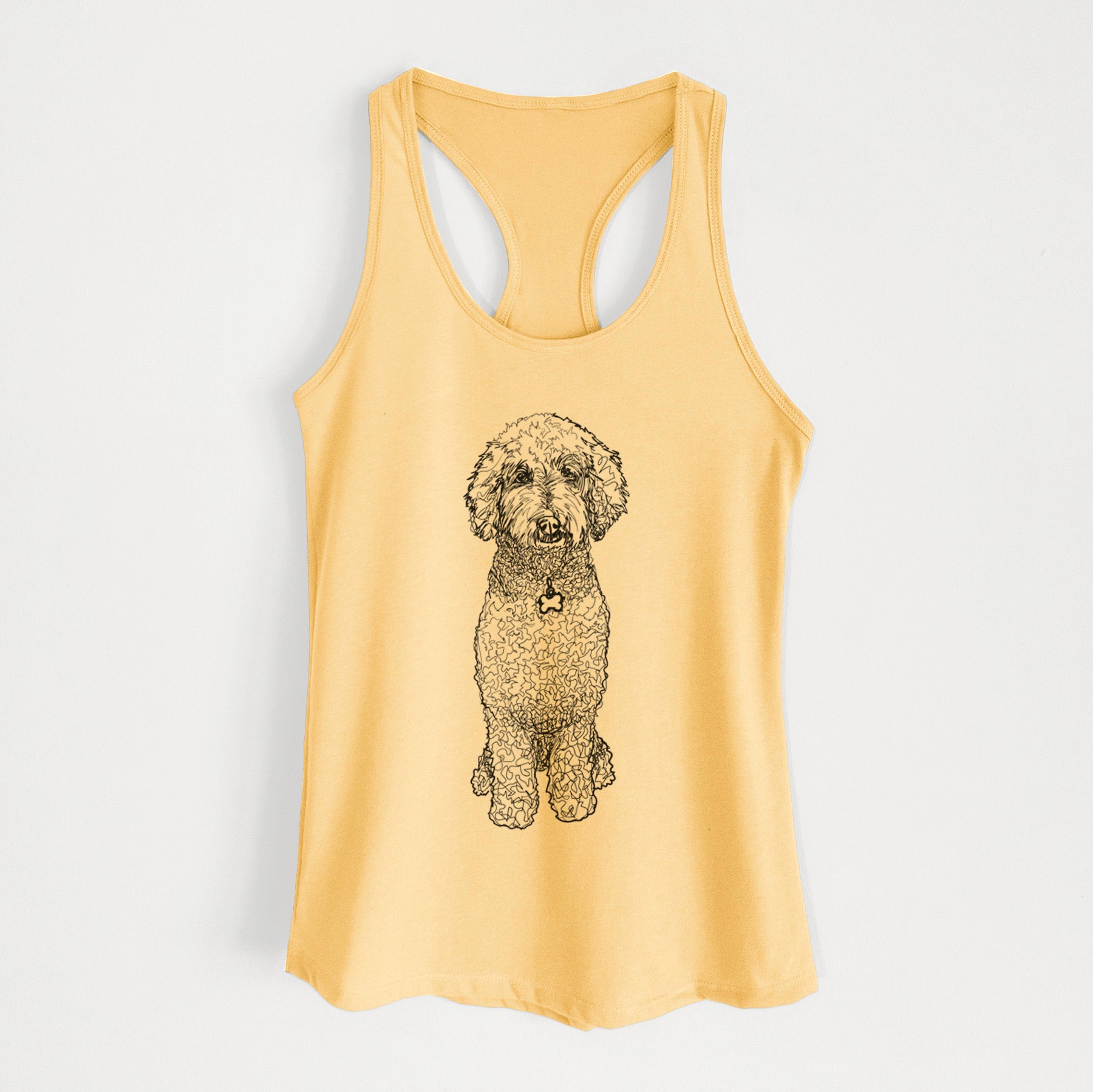 Doodled Zoe the Standard Poodle - Women's Racerback Tanktop