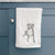 Doodled Zorro the Pitbull Mix Decorative Hand Towel