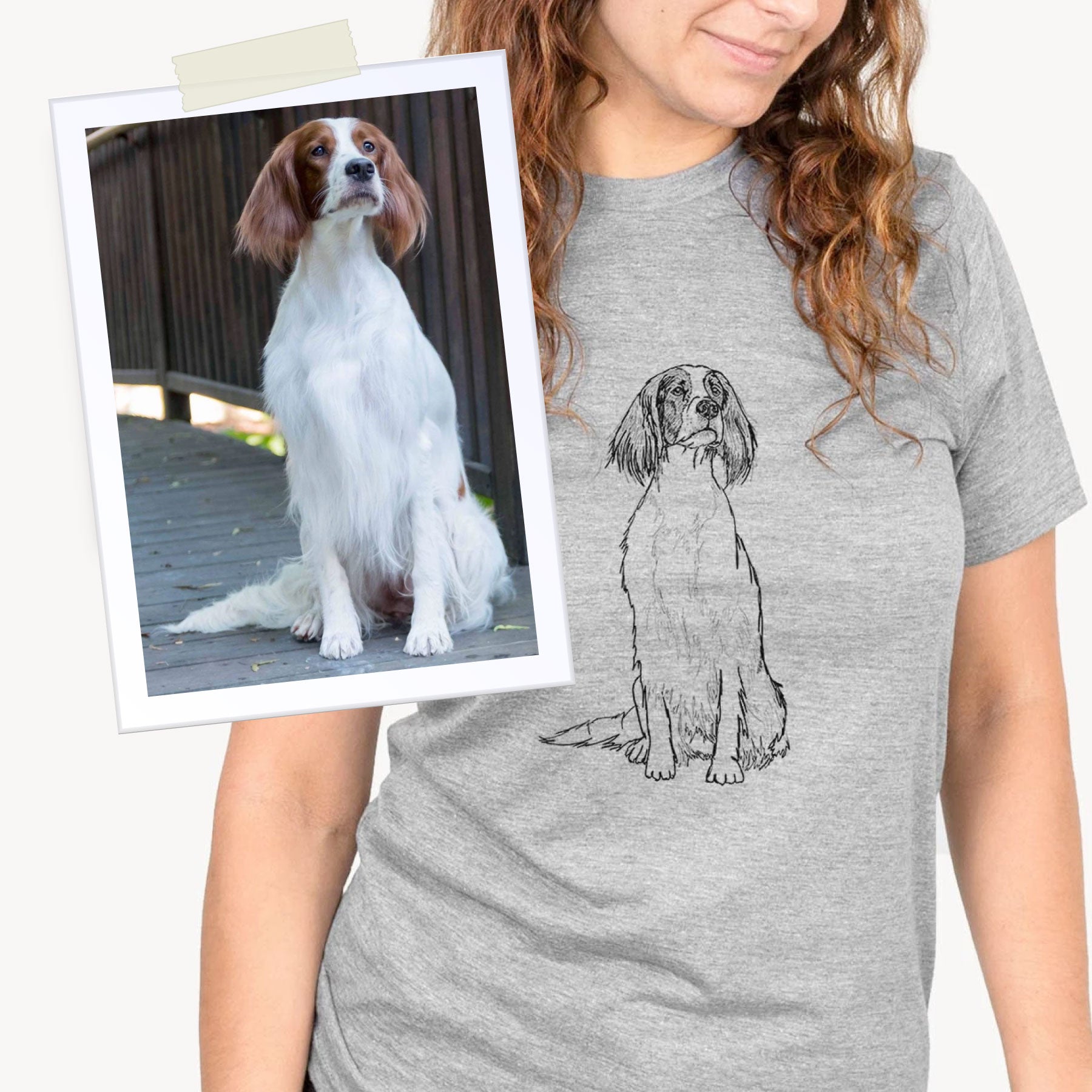 Custom Doodled Pet Portrait | T-Shirt