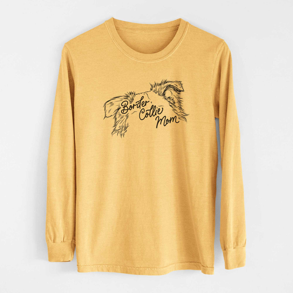 Border Collie Mom - Heavyweight 100% Cotton Long Sleeve