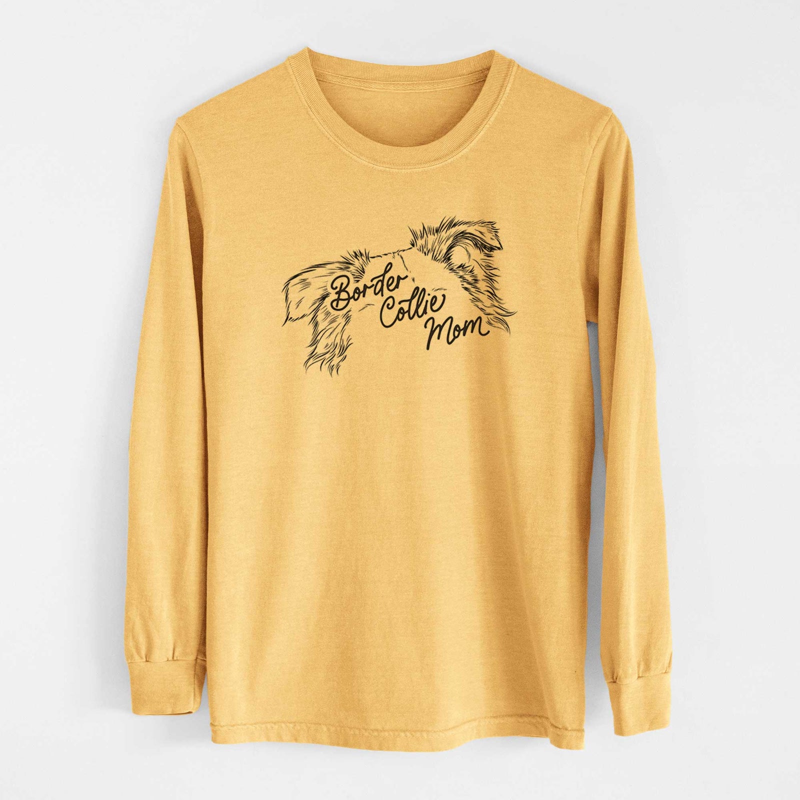 Border Collie Mom - Heavyweight 100% Cotton Long Sleeve