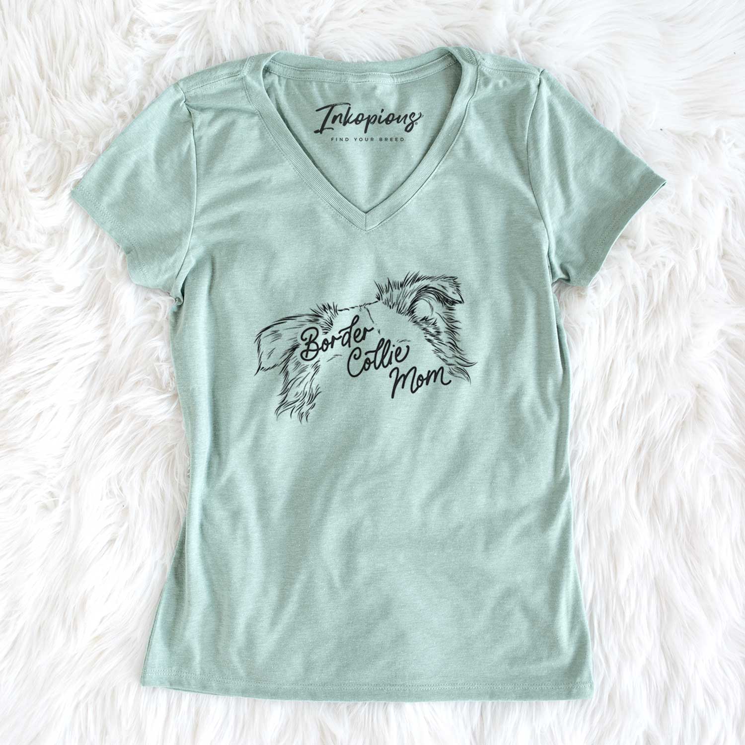 Border Collie Mom - Women's V-neck Shirt