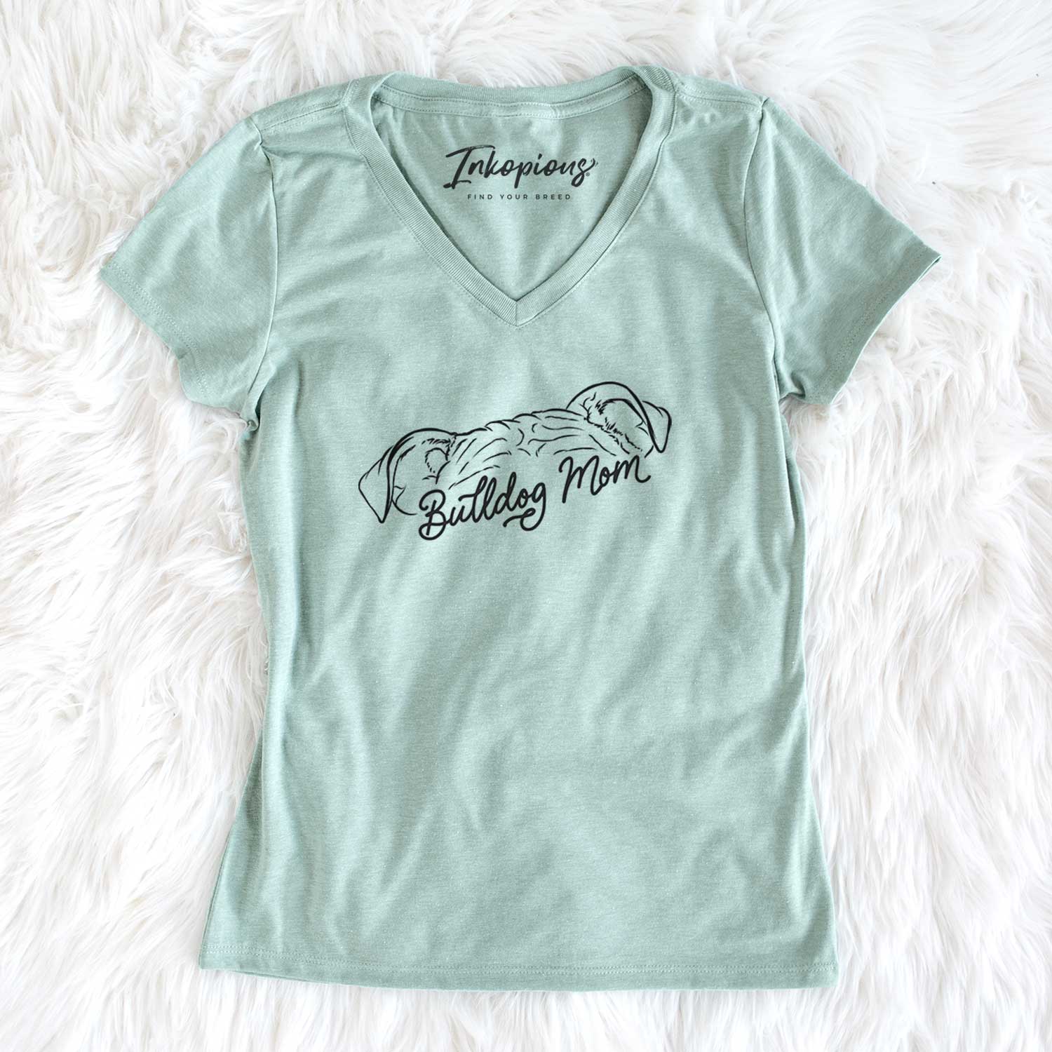 Bulldog Mom - Women's V-neck Shirt