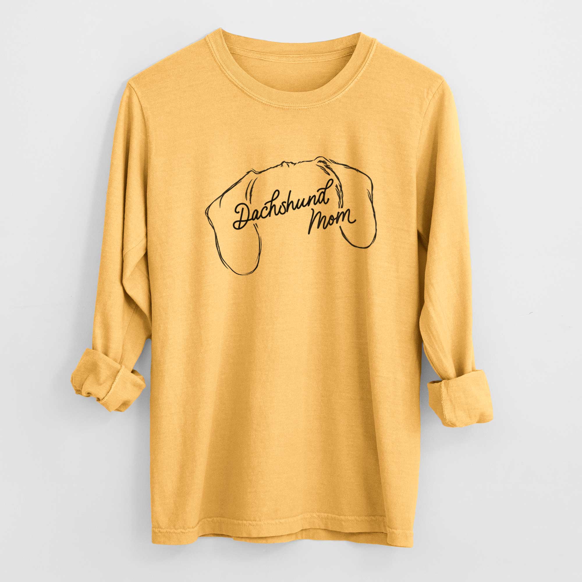 Dachshund Mom - Heavyweight 100% Cotton Long Sleeve