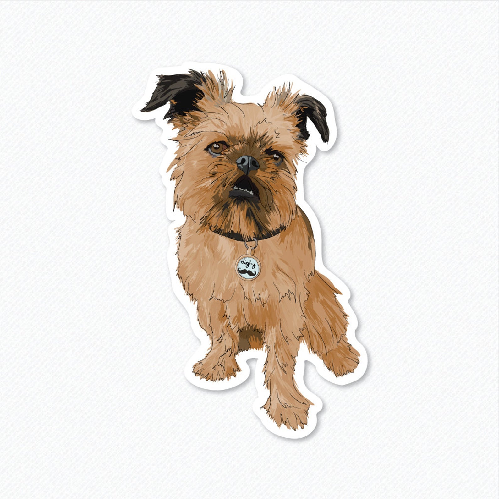 Digby the Brussels Griffon - Decal Sticker