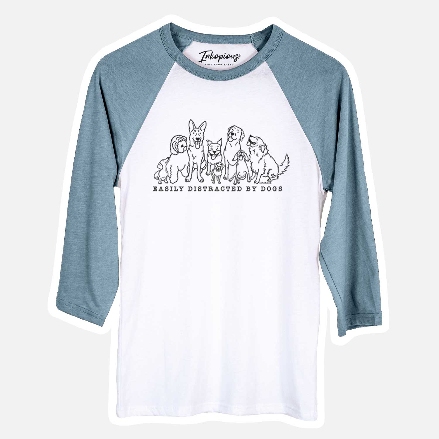 LAST CHANCE – Distracted by Dogs - 3/4 Long Sleeve