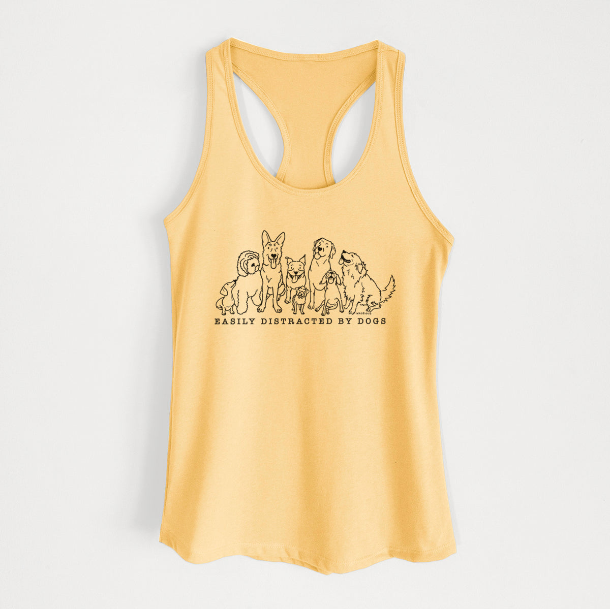 Distracted by Dogs - Women's Racerback Tanktop