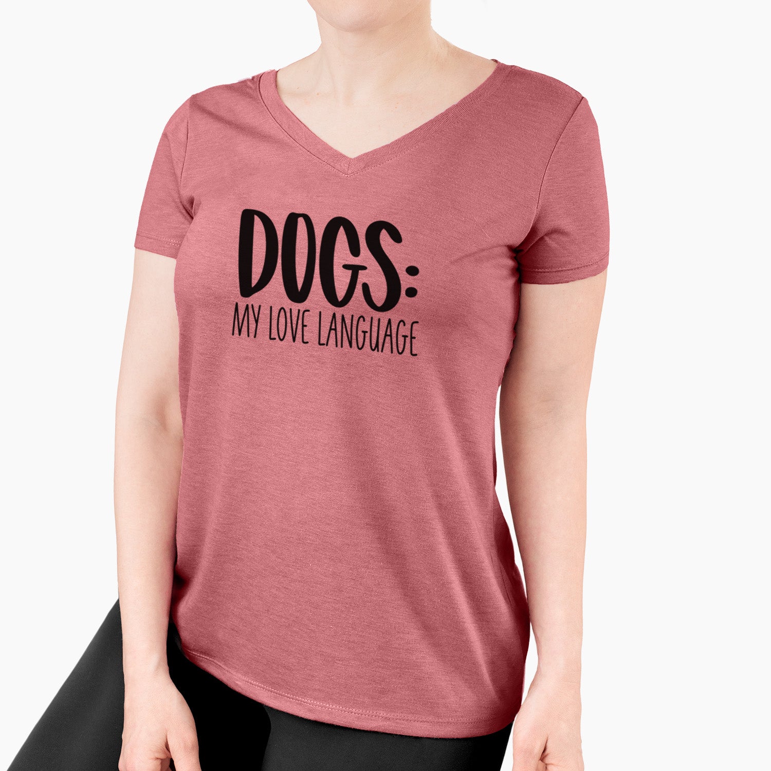 Dogs: My Love Language - Women's Perfect V-neck Shirt