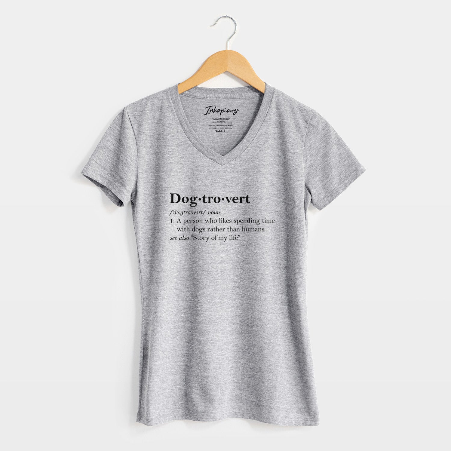 Dogtrovert Definition - Women's Perfect V-neck Shirt