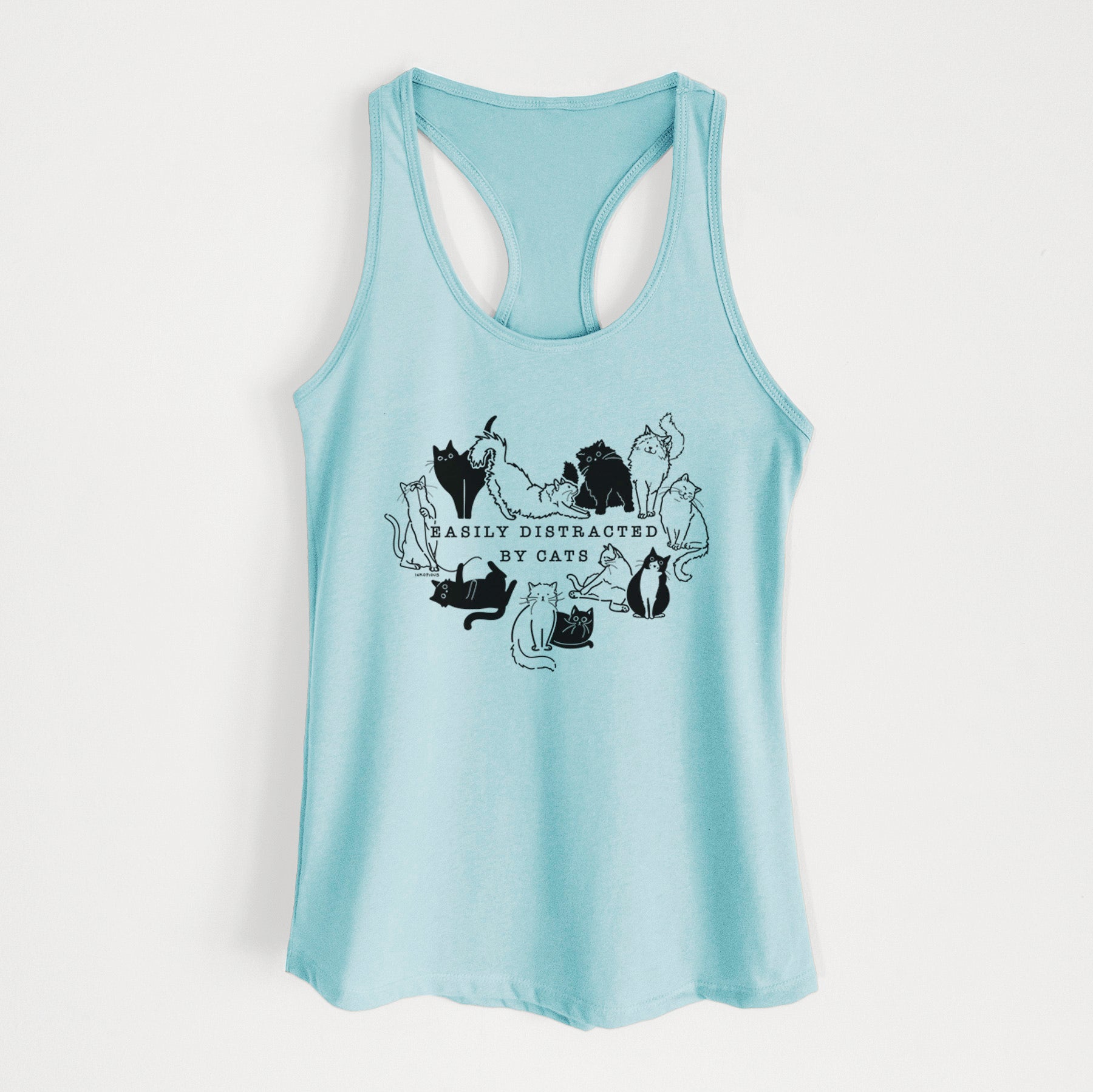 Easily Distracted by Cats - Women's Racerback Tanktop