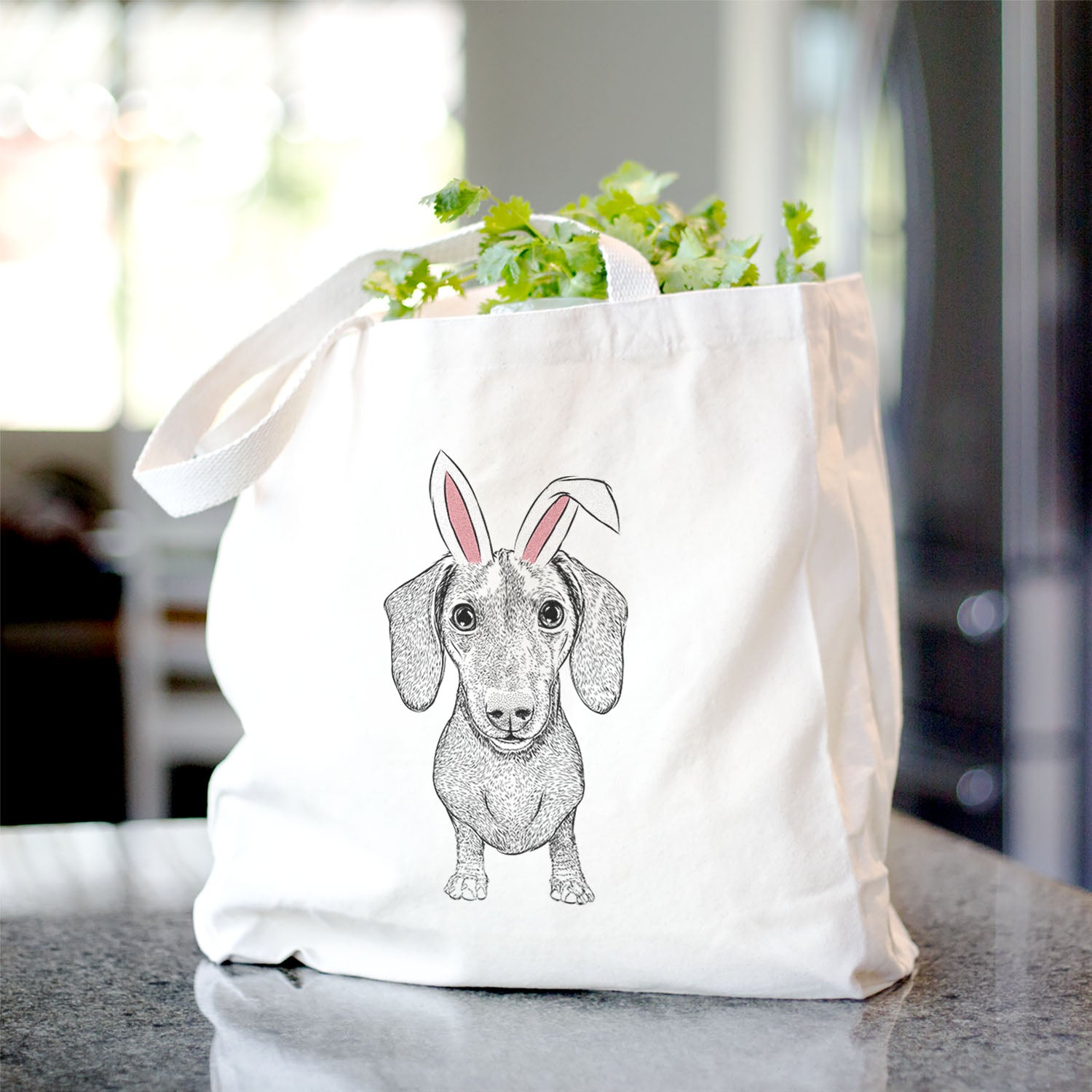 Ernie the Mini Dachshund - Tote Bag