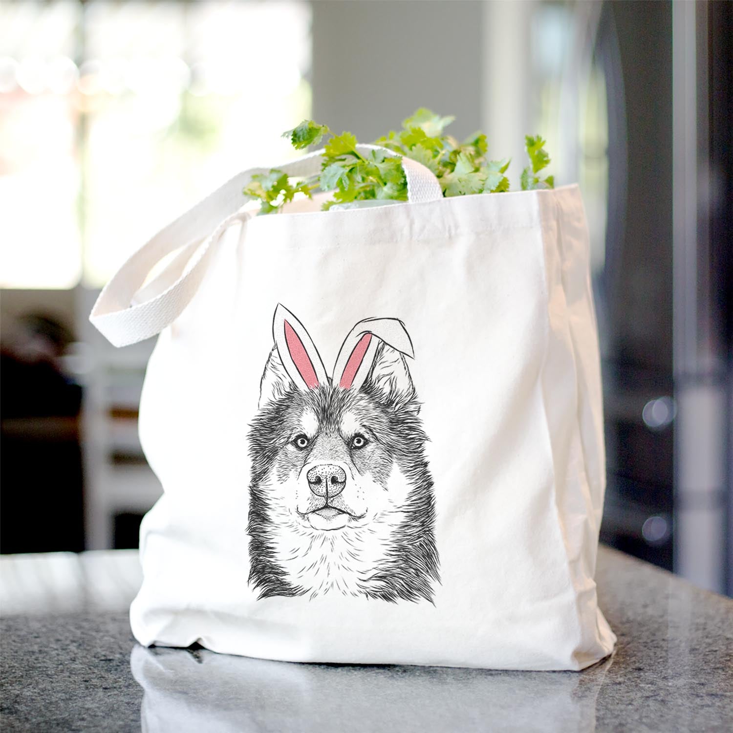 Oskar the Candian Eskimo Dog - Tote Bag