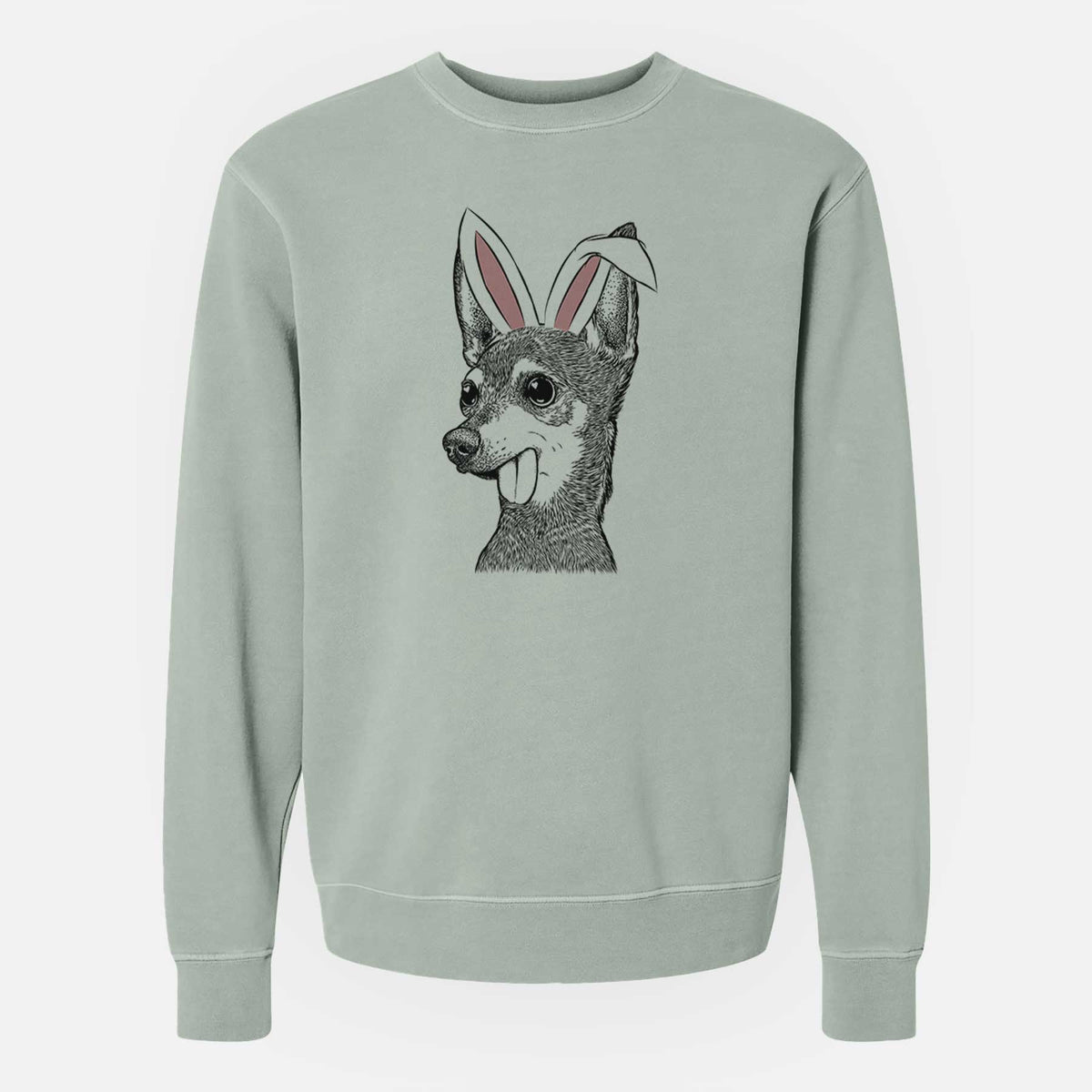 Easter Aaron the Chihuahua - Unisex Pigment Dyed Crew Sweatshirt