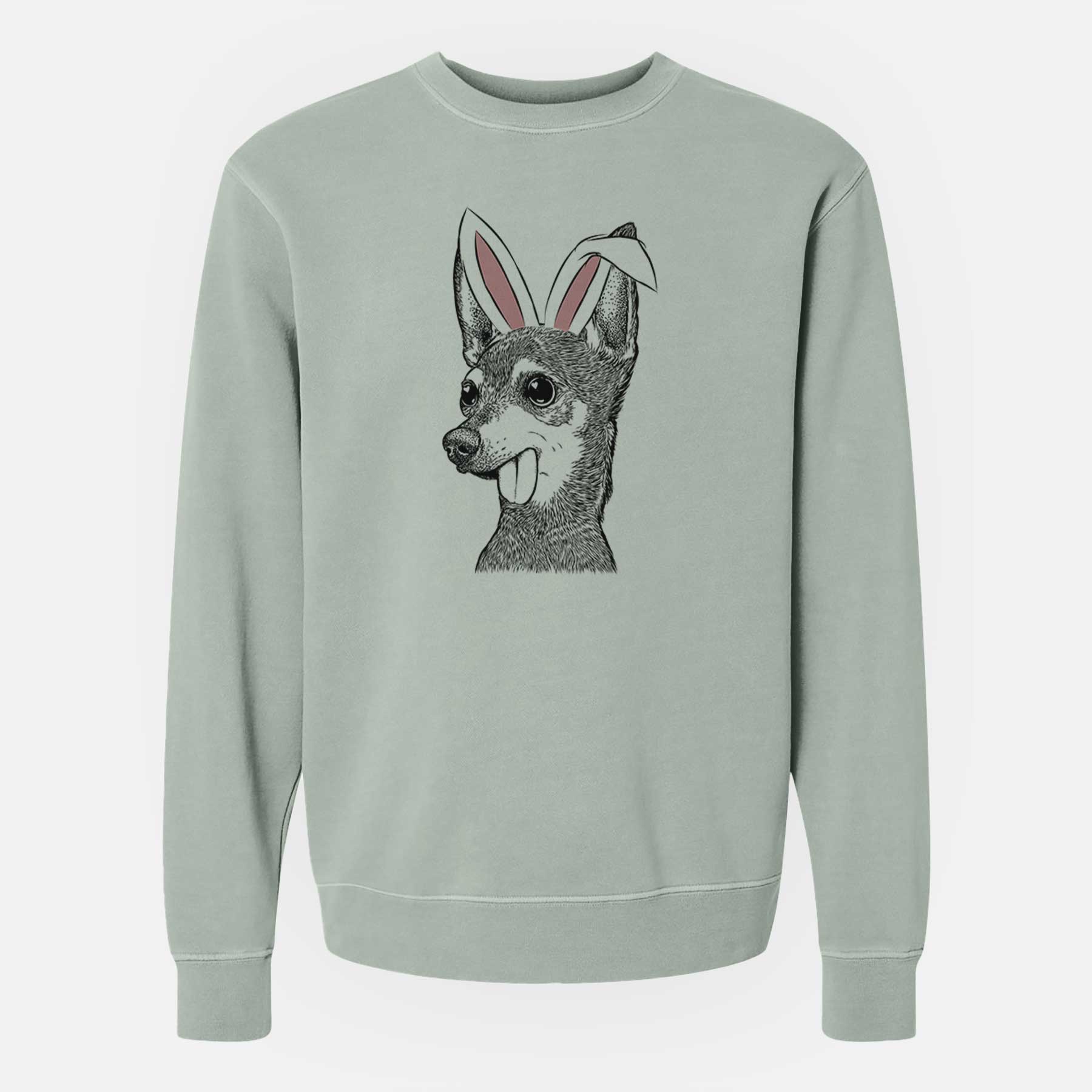 Easter Aaron the Chihuahua - Unisex Pigment Dyed Crew Sweatshirt