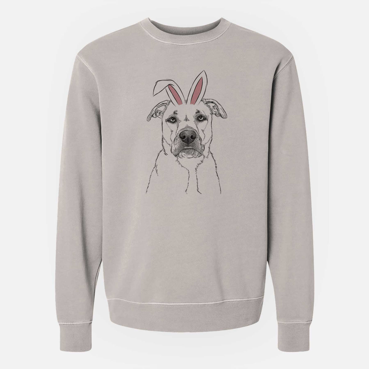 Easter Abby the Boxer Beagle Mix - Unisex Pigment Dyed Crew Sweatshirt