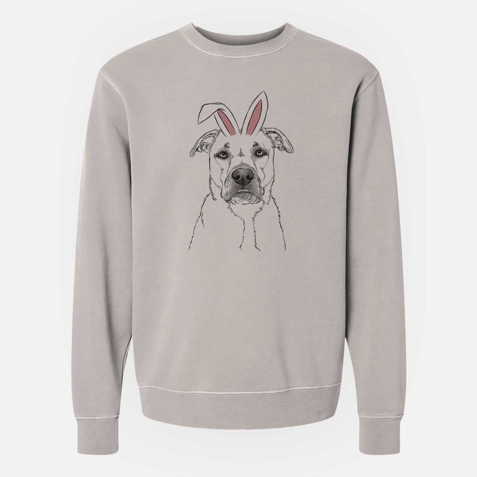 Easter Abby the Boxer Beagle Mix - Unisex Pigment Dyed Crew Sweatshirt