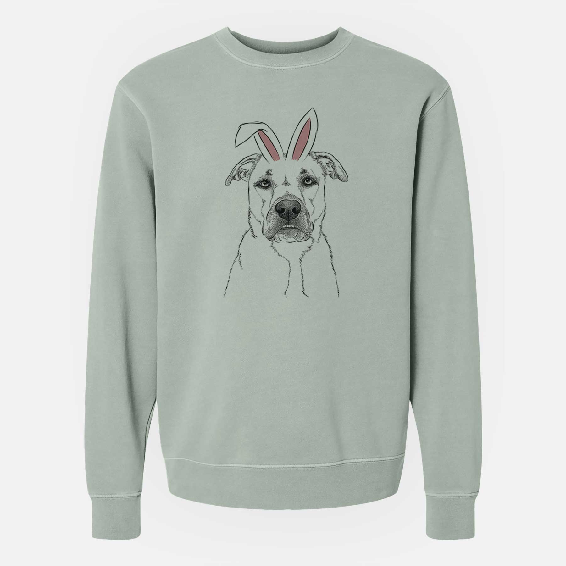 Easter Abby the Boxer Beagle Mix - Unisex Pigment Dyed Crew Sweatshirt