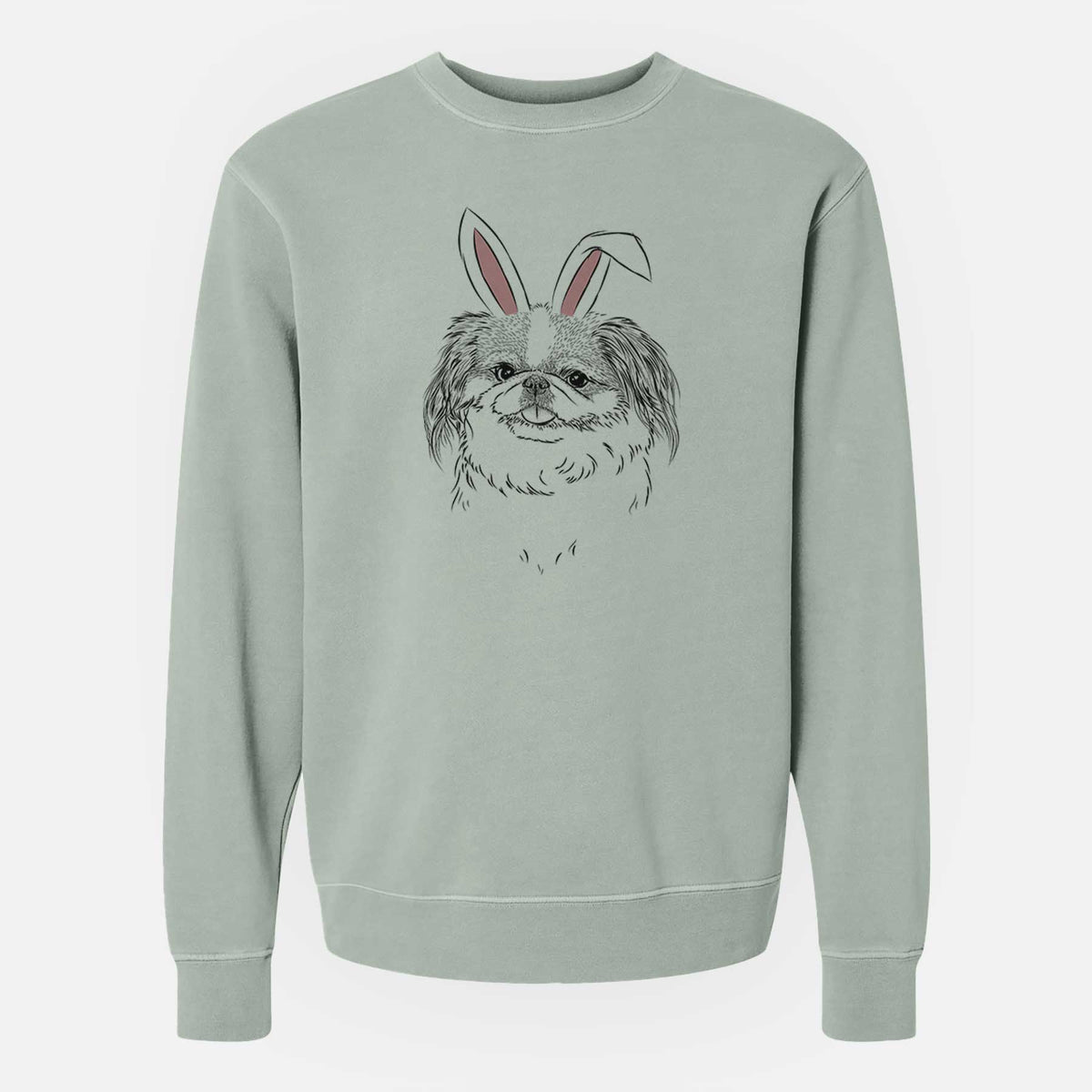 Easter Abra Bean the Pekingese - Unisex Pigment Dyed Crew Sweatshirt