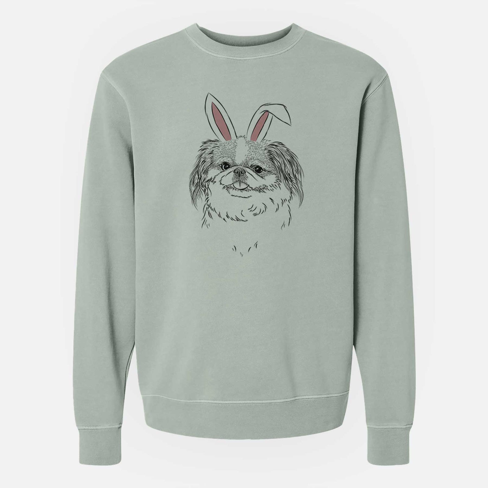 Easter Abra Bean the Pekingese - Unisex Pigment Dyed Crew Sweatshirt