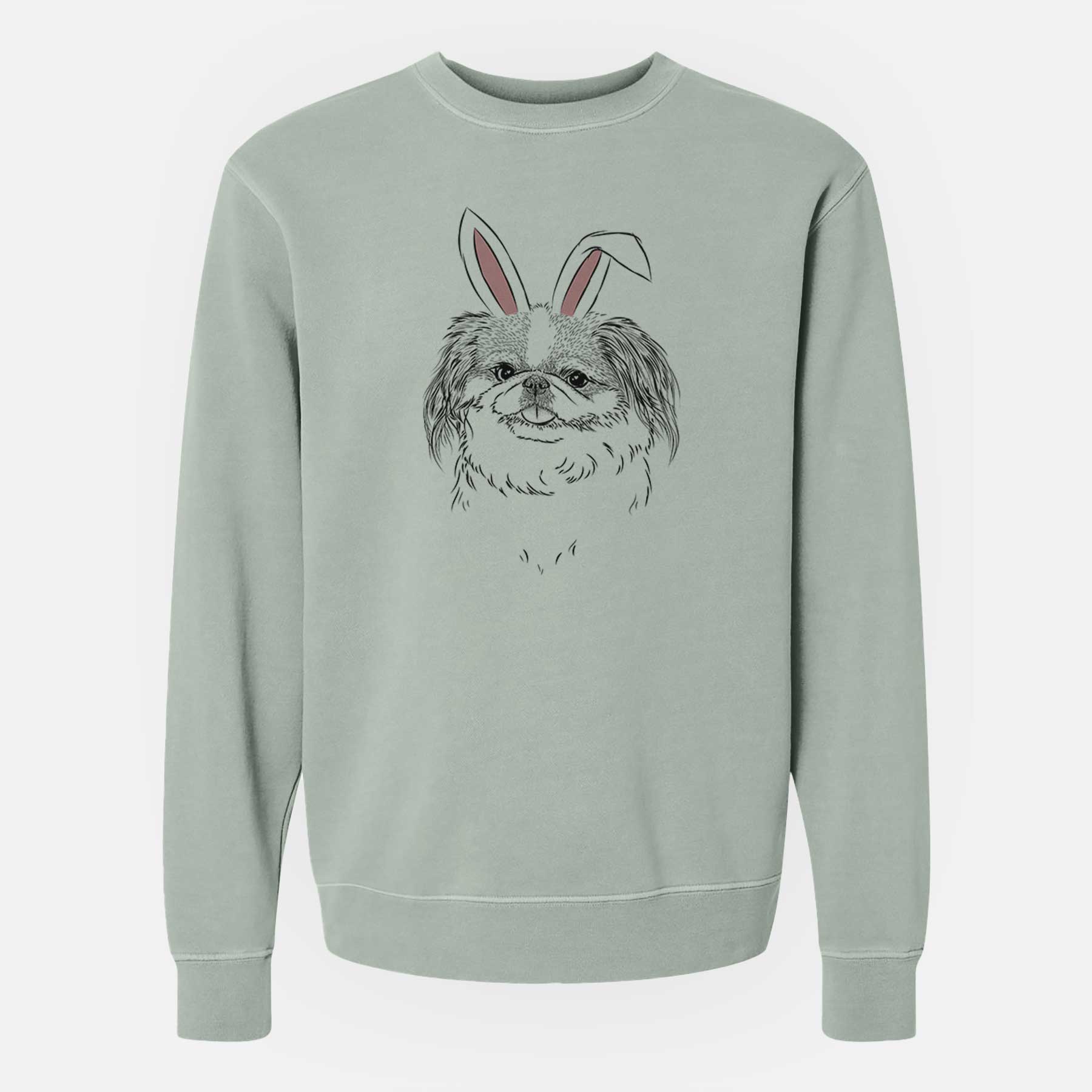 Easter Abra Bean the Pekingese - Unisex Pigment Dyed Crew Sweatshirt