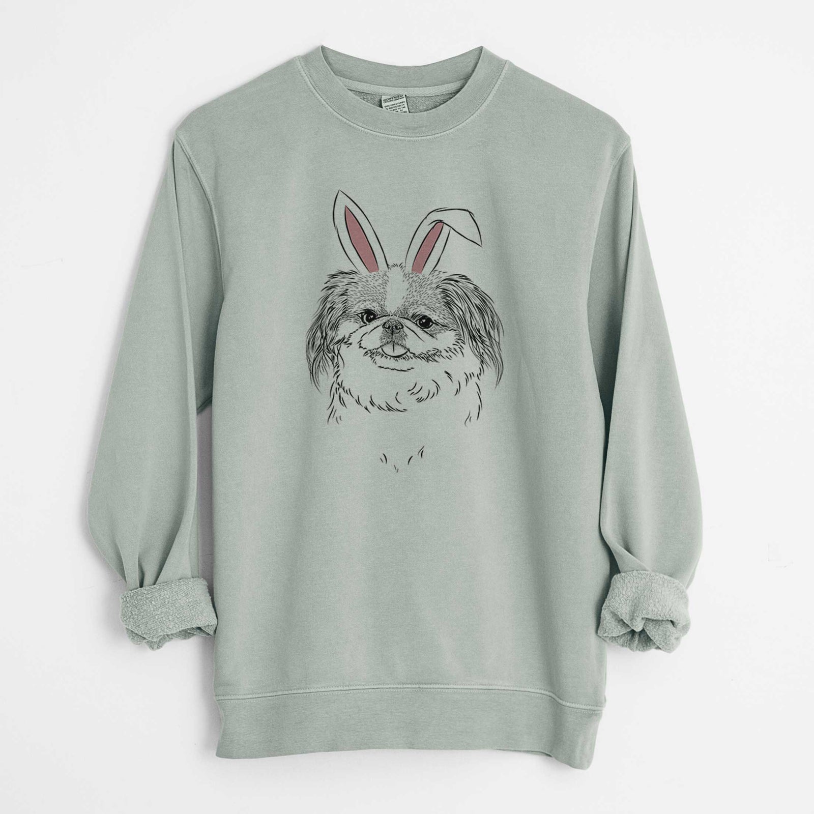 Easter Abra Bean the Pekingese - Unisex Pigment Dyed Crew Sweatshirt