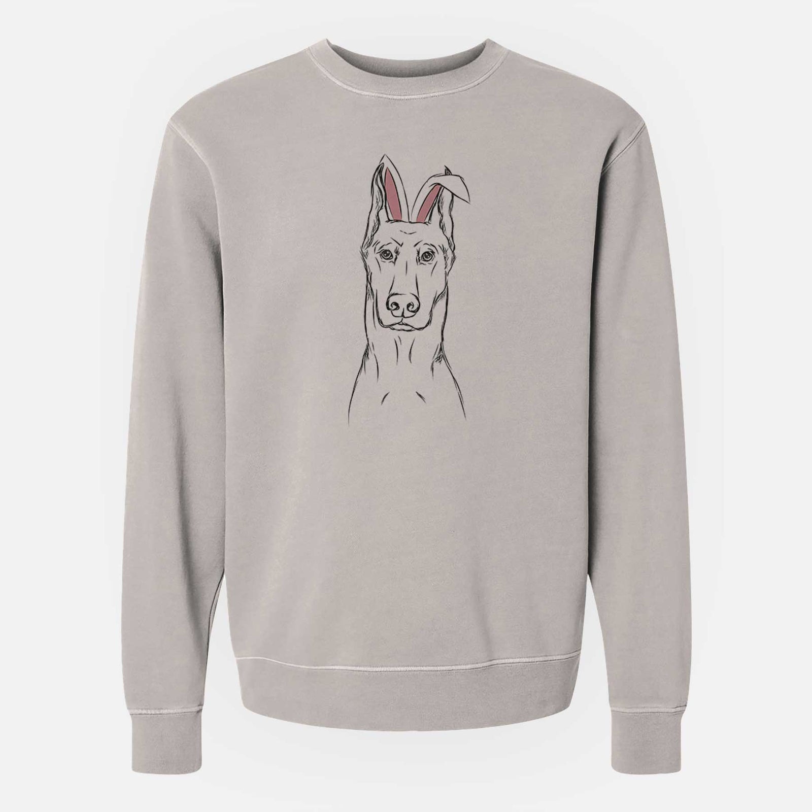 Easter Ace the Doberman Pinscher - Unisex Pigment Dyed Crew Sweatshirt