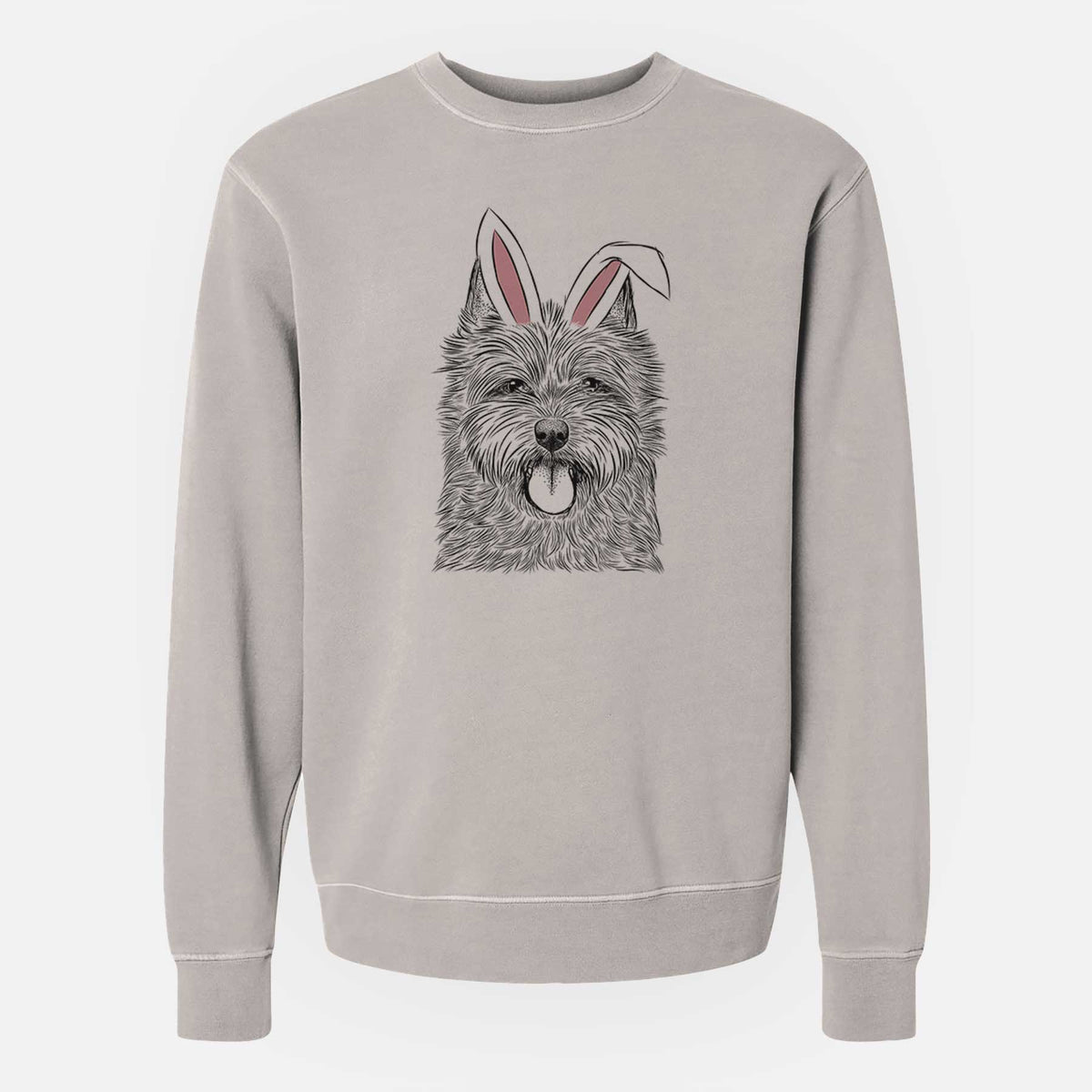 Easter Alfie the Norwich Terrier - Unisex Pigment Dyed Crew Sweatshirt