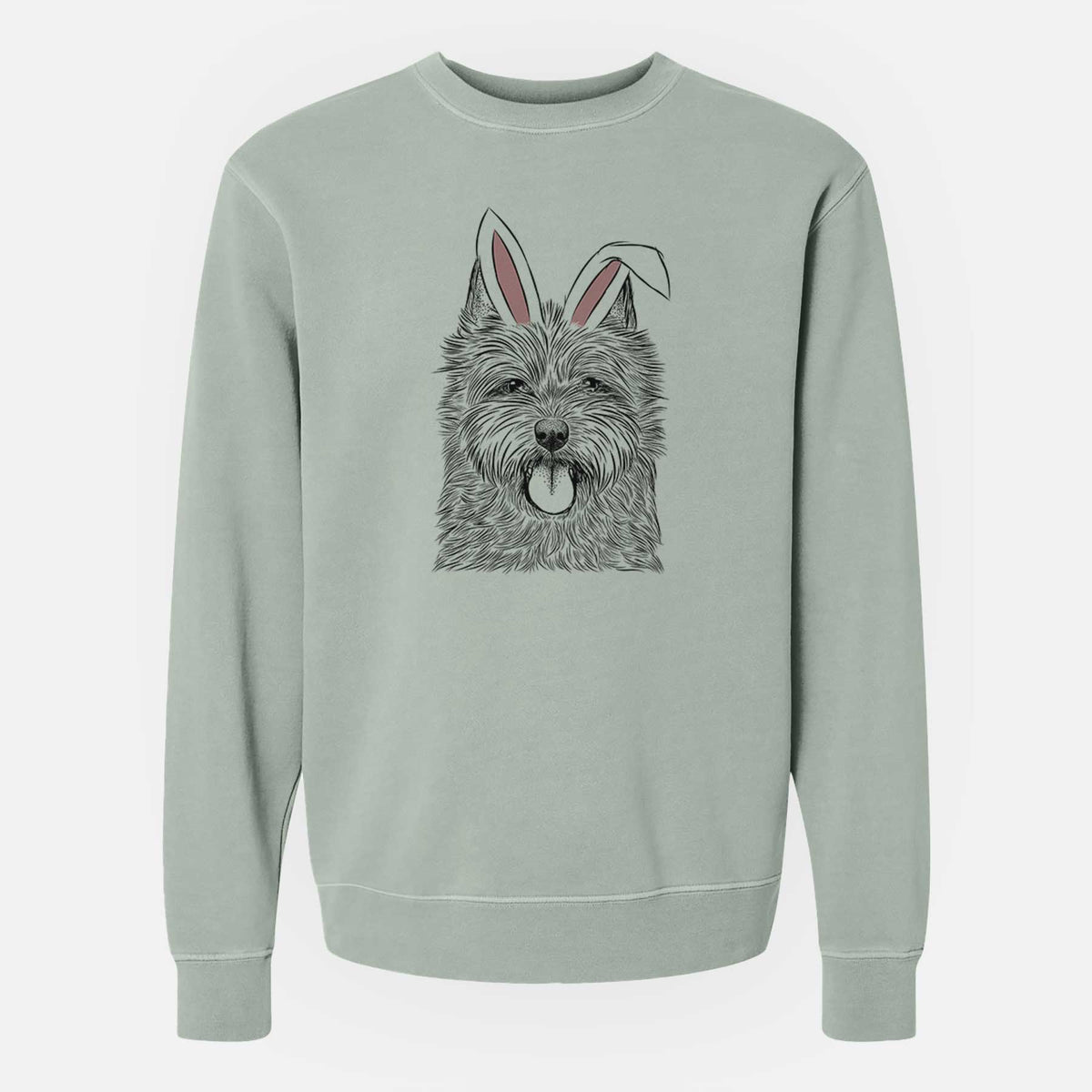 Easter Alfie the Norwich Terrier - Unisex Pigment Dyed Crew Sweatshirt