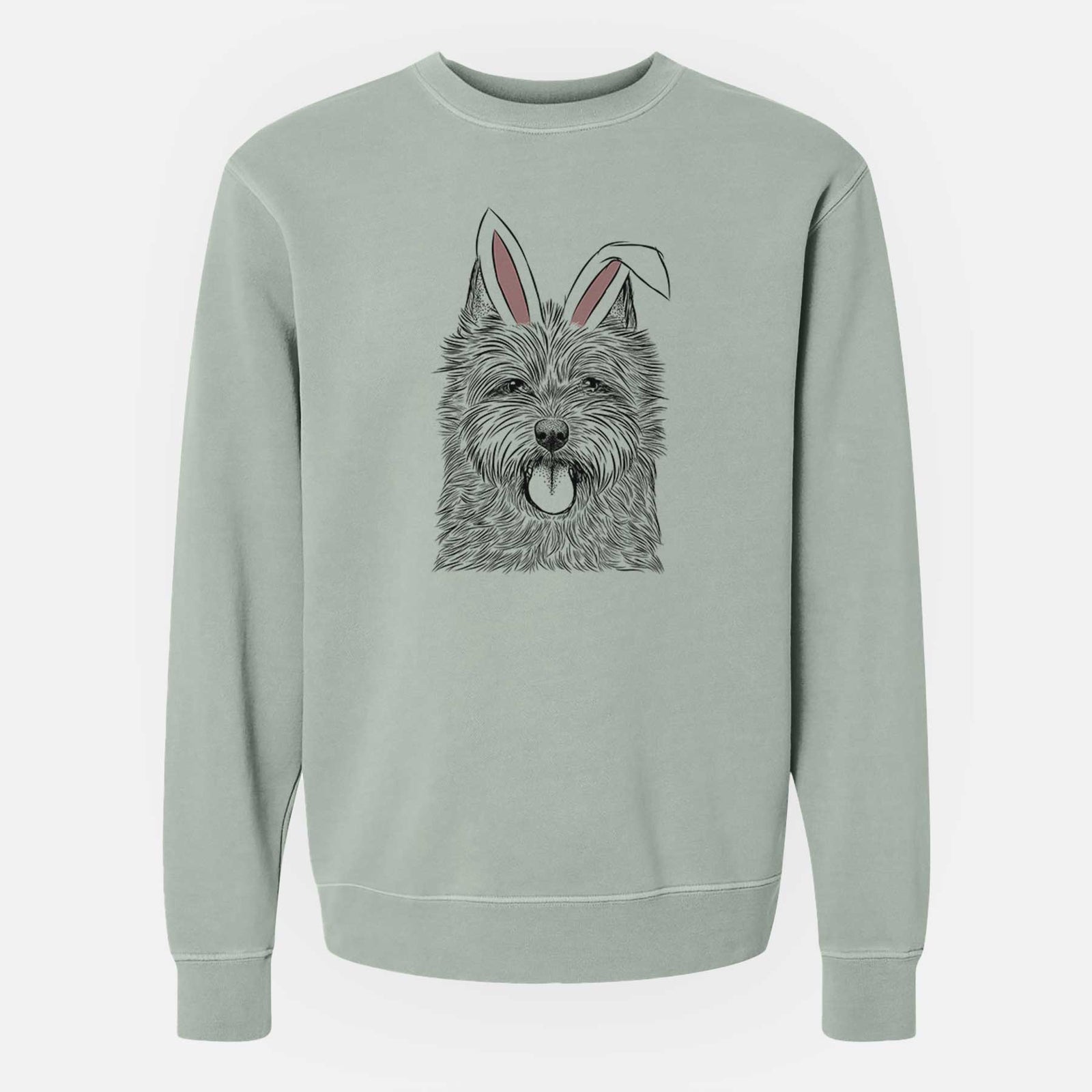 Easter Alfie the Norwich Terrier - Unisex Pigment Dyed Crew Sweatshirt