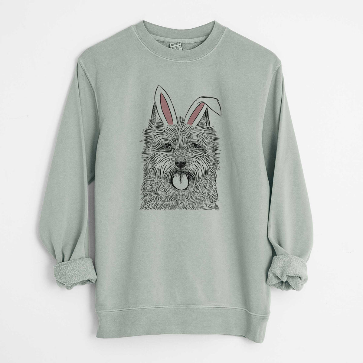 Easter Alfie the Norwich Terrier - Unisex Pigment Dyed Crew Sweatshirt
