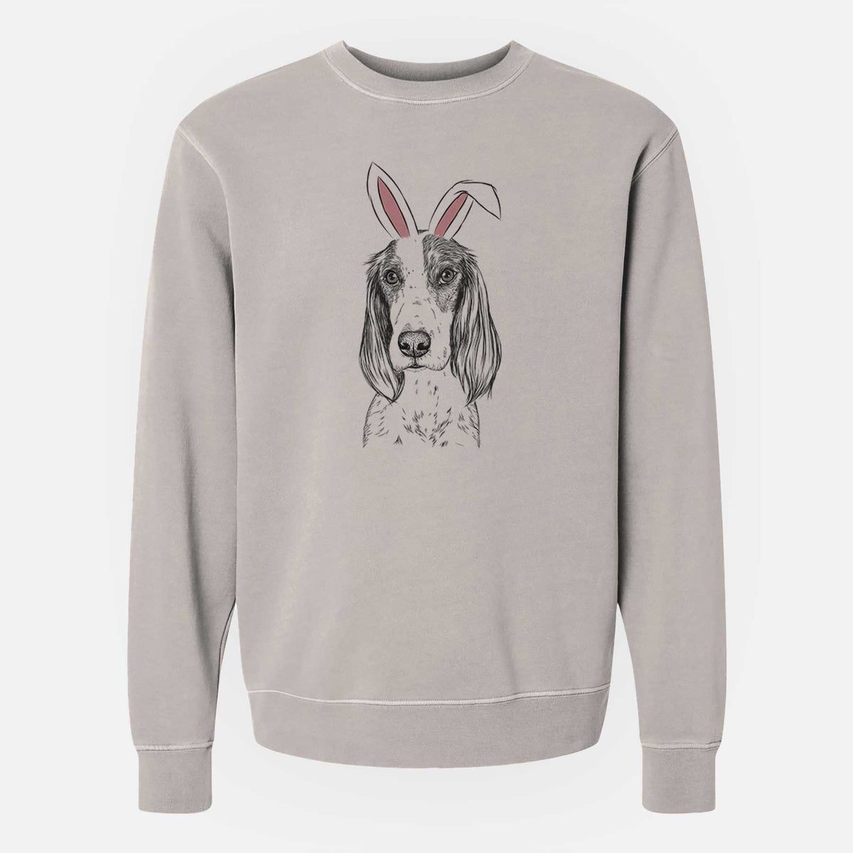 Easter Aline the Irish Red and White Setter - Unisex Pigment Dyed Crew Sweatshirt