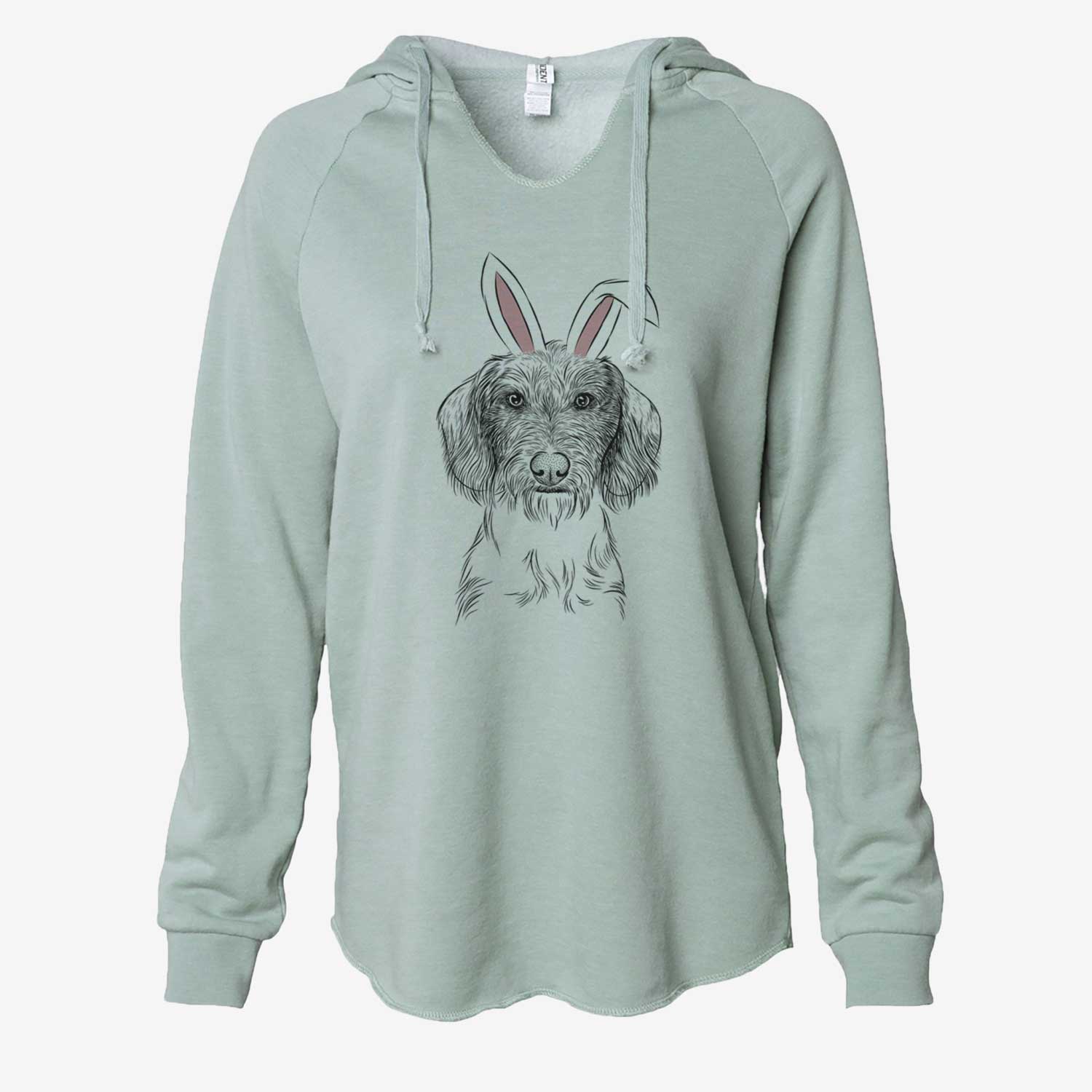 Easter Almond the Wirehaired Dachshund - Cali Wave Hooded Sweatshirt